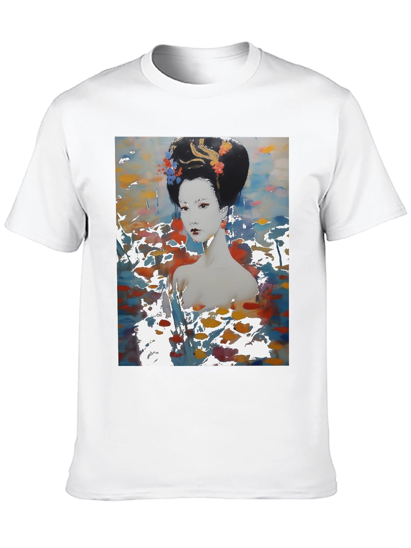 Geisha Art T-Shirt - Abstract Style