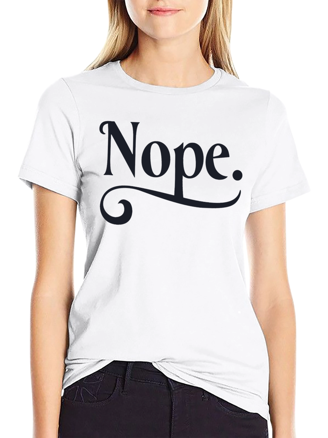 Nope Graphic Tee - Mens Crew Neck T-Shirt