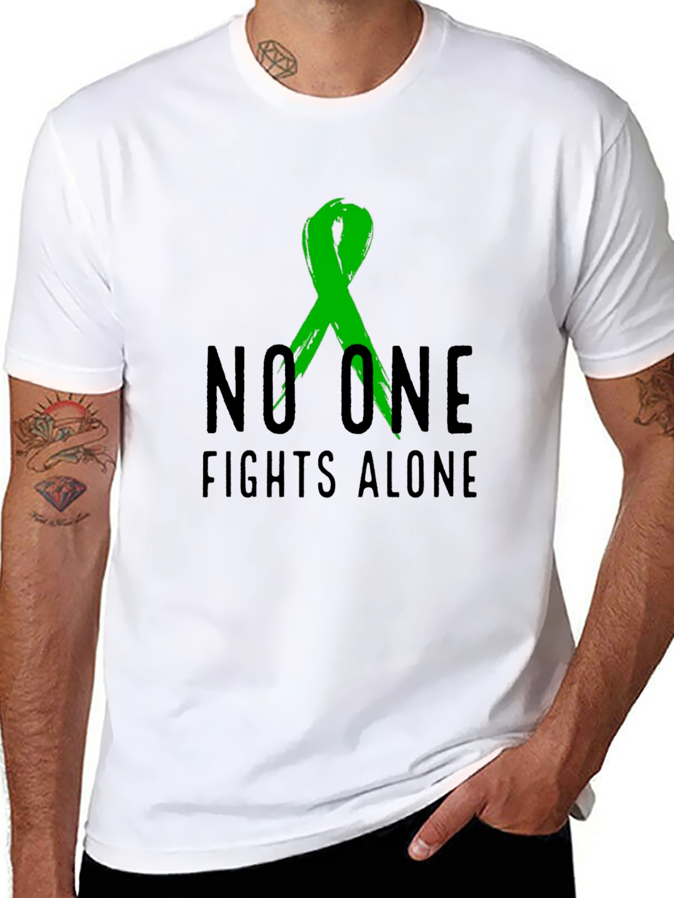 No One Fights Alone Awareness T-Shirt