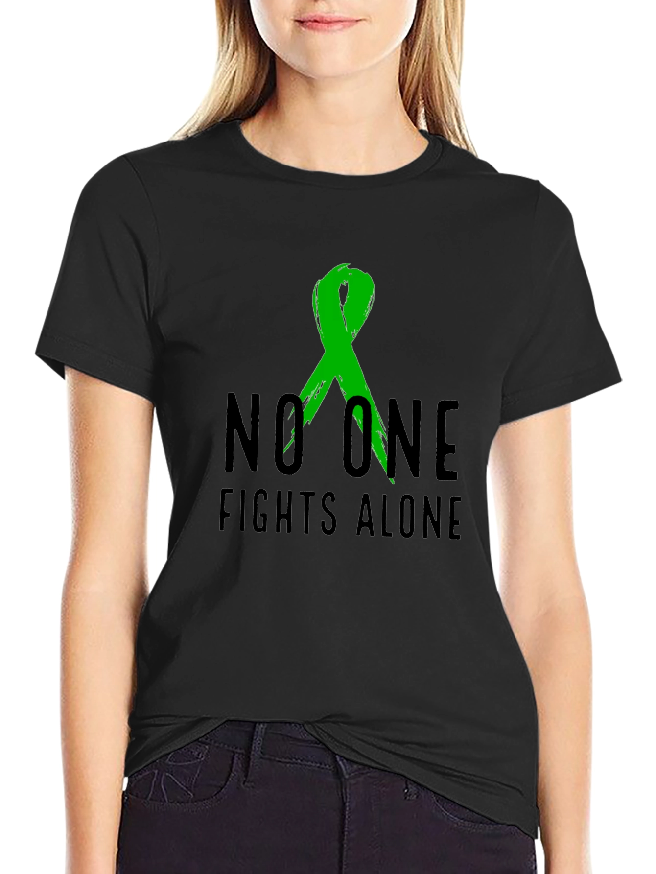 No One Fights Alone Awareness T-Shirt