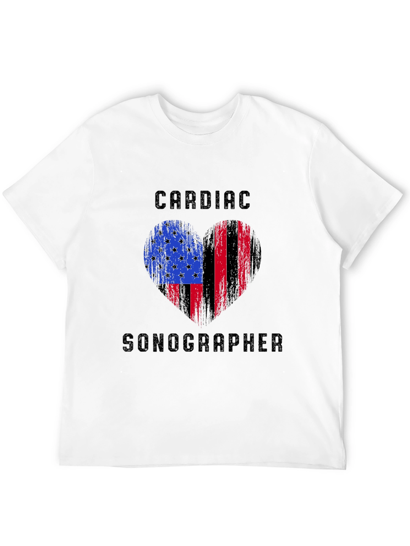 Cardiac Sonographer Heart Flag T-Shirt