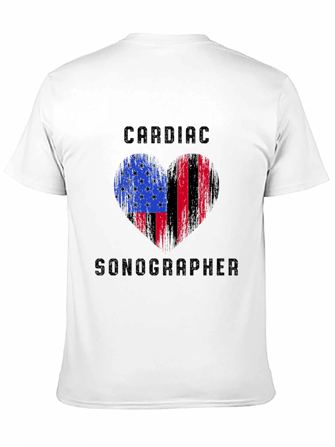 Cardiac Sonographer Heart Flag T-Shirt