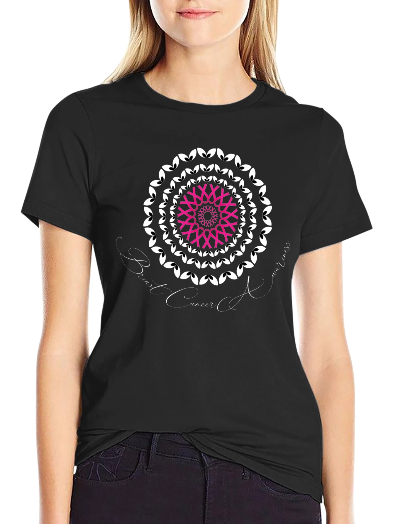 Breast Cancer Awareness T-Shirt Black