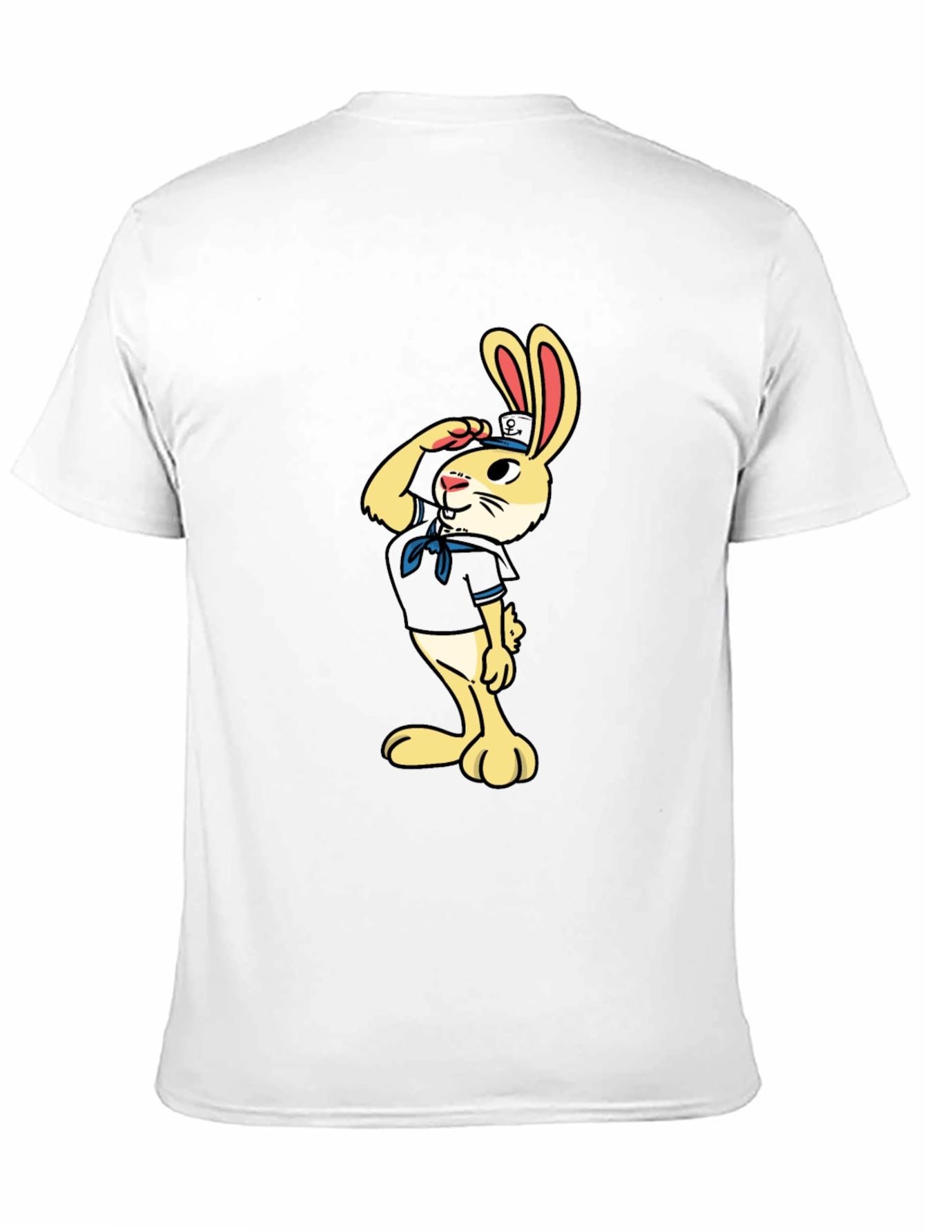 Sailor Rabbit Graphic Tee - Black Cotton T-Shirt