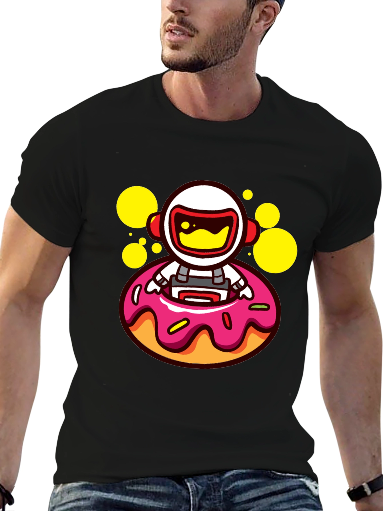 Astronaut Donut T-Shirt - Fun Graphic Tee