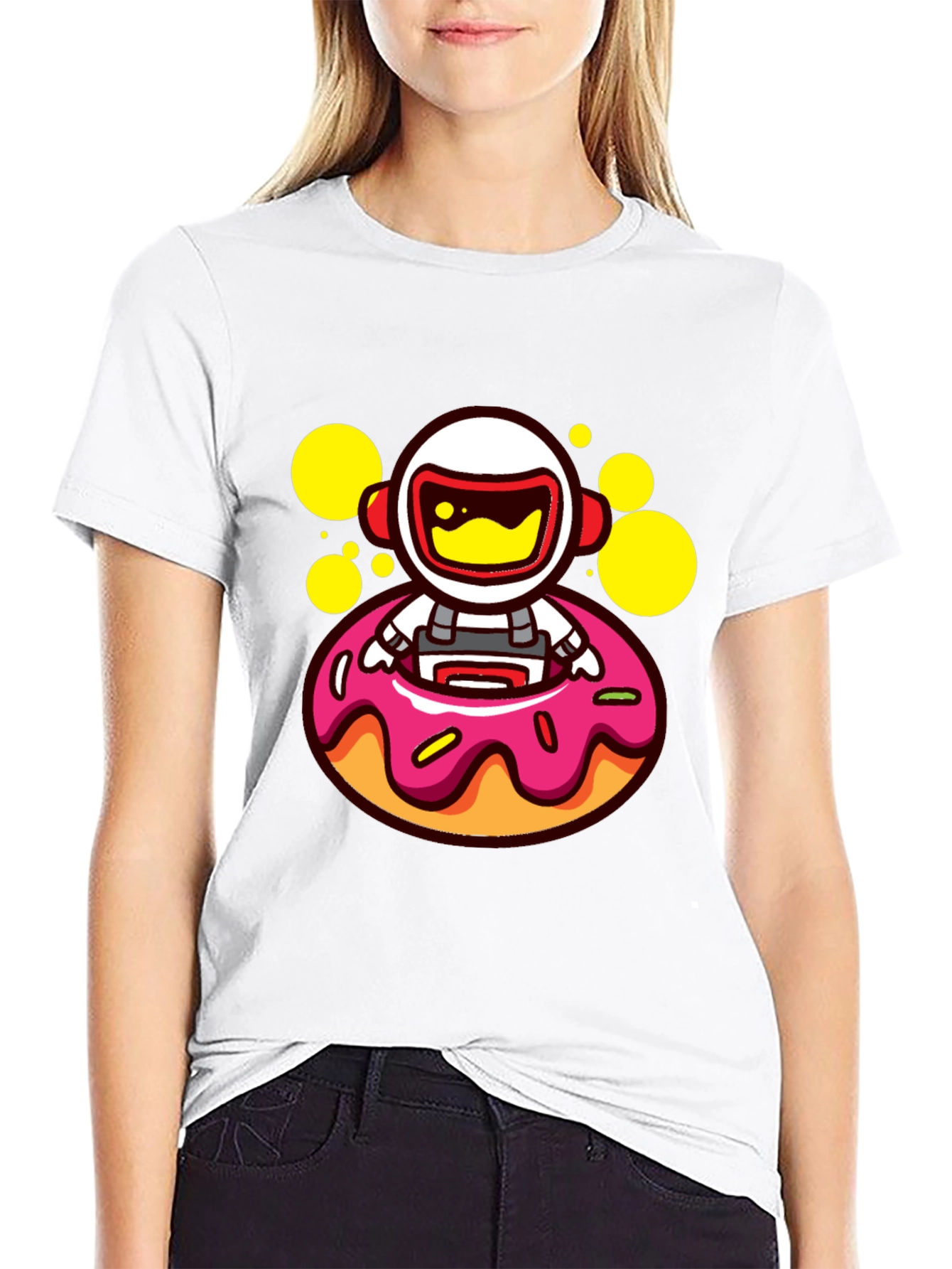 Astronaut Donut T-Shirt - Fun Graphic Tee