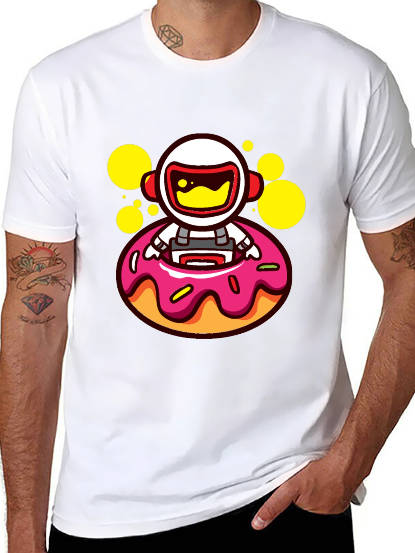 Astronaut Donut T-Shirt - Fun Graphic Tee