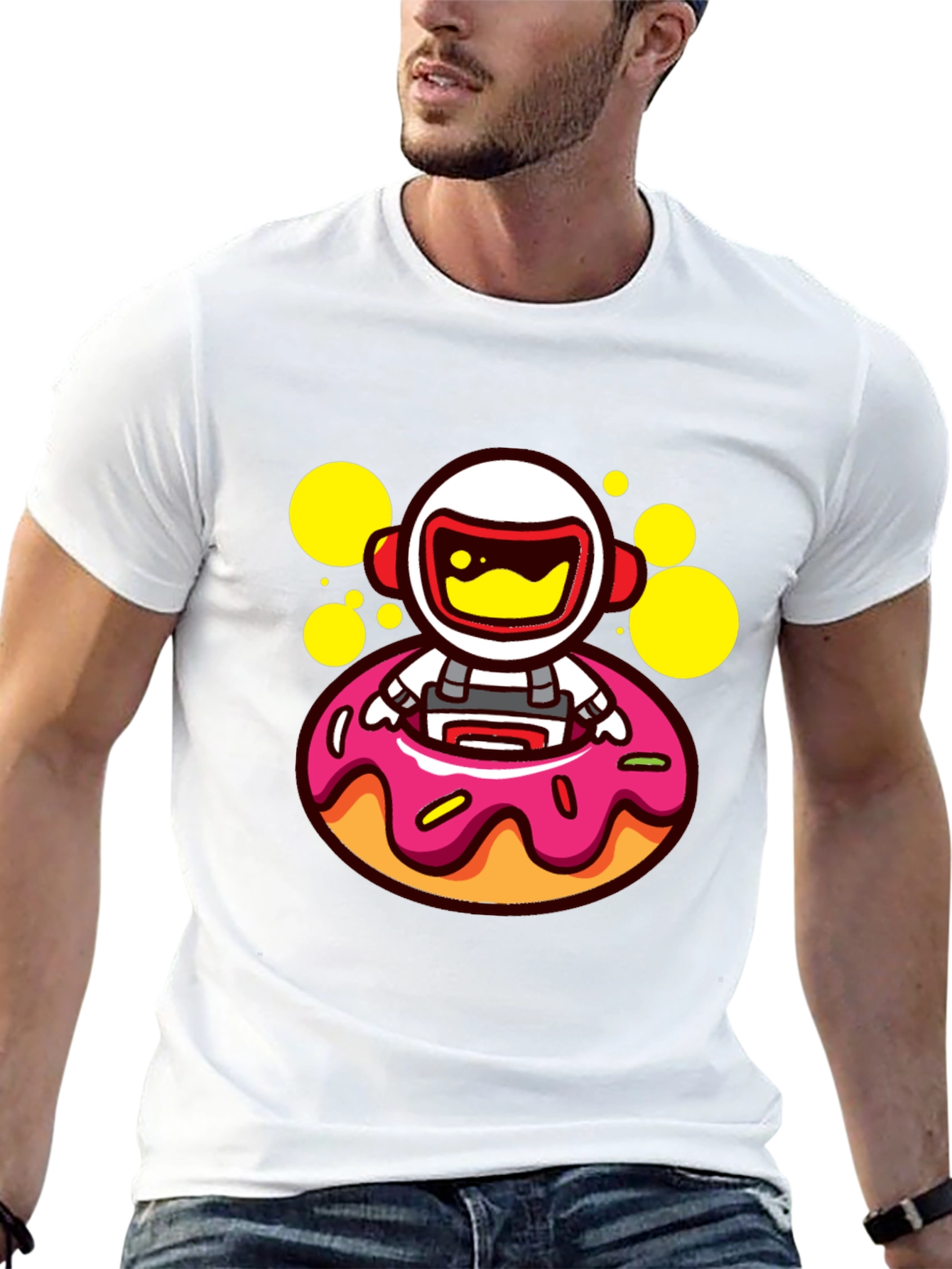 Astronaut Donut T-Shirt - Fun Graphic Tee