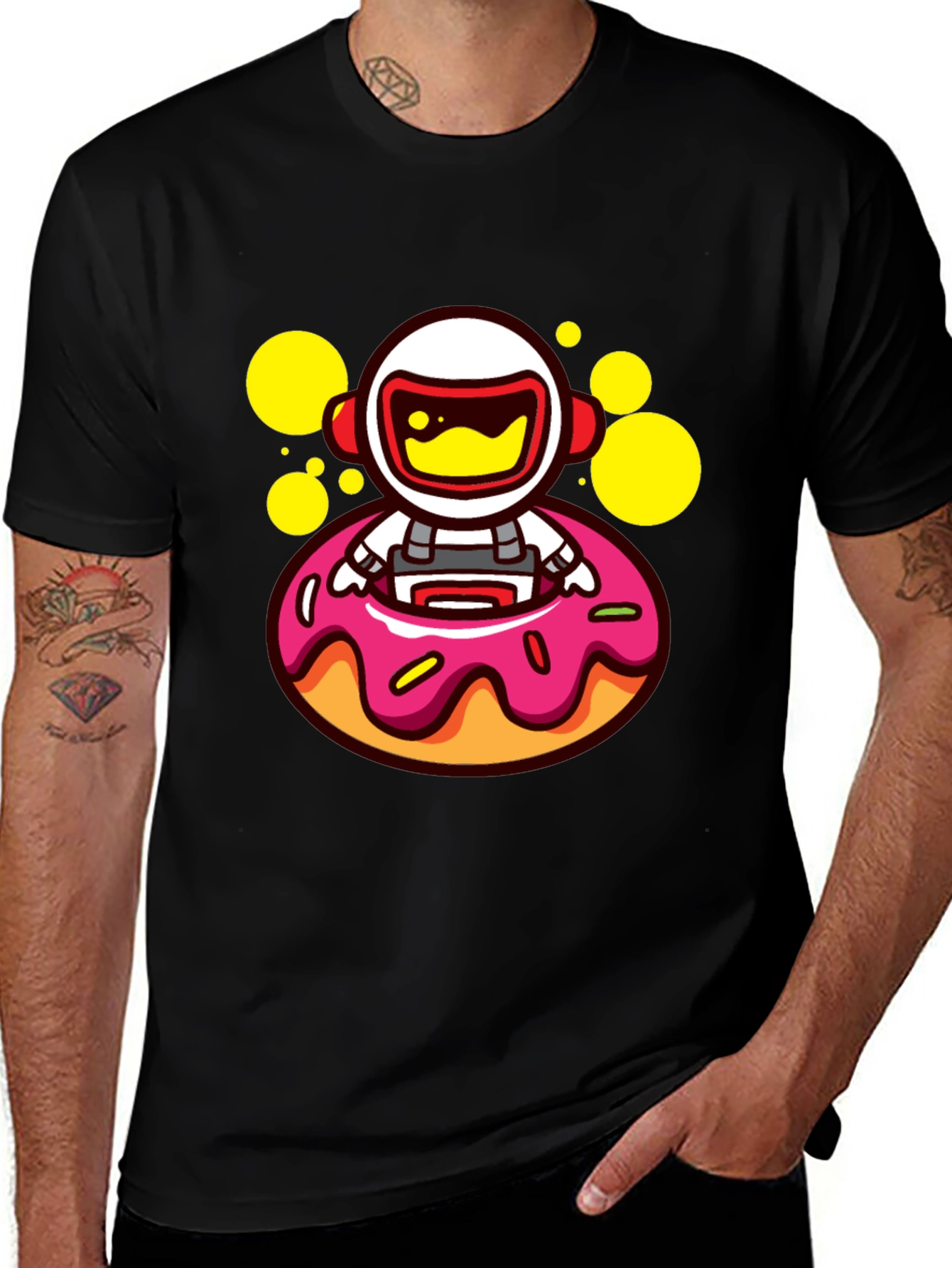 Astronaut Donut T-Shirt - Fun Graphic Tee