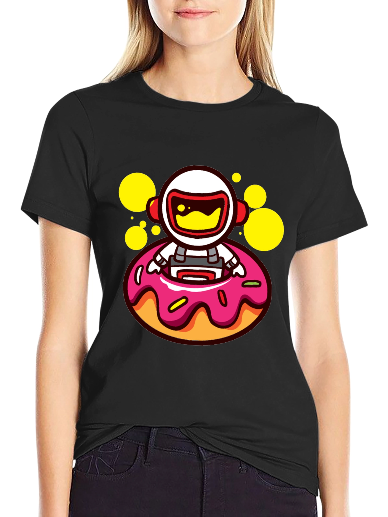 Astronaut Donut T-Shirt - Fun Graphic Tee