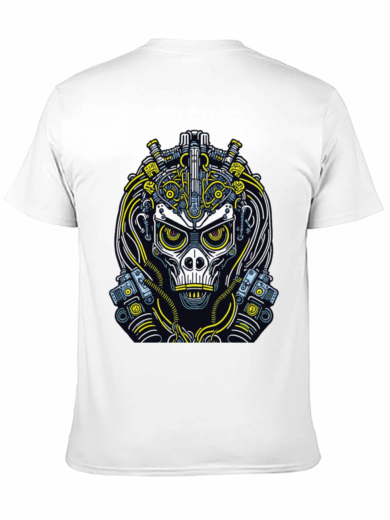 Cyberpunk Skull Graphic T-Shirt