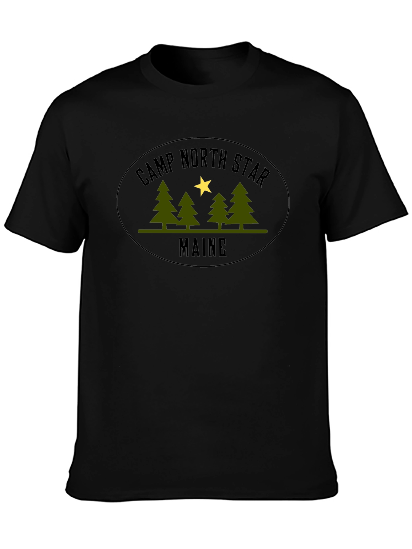 Camp North Star Maine Black T-Shirt