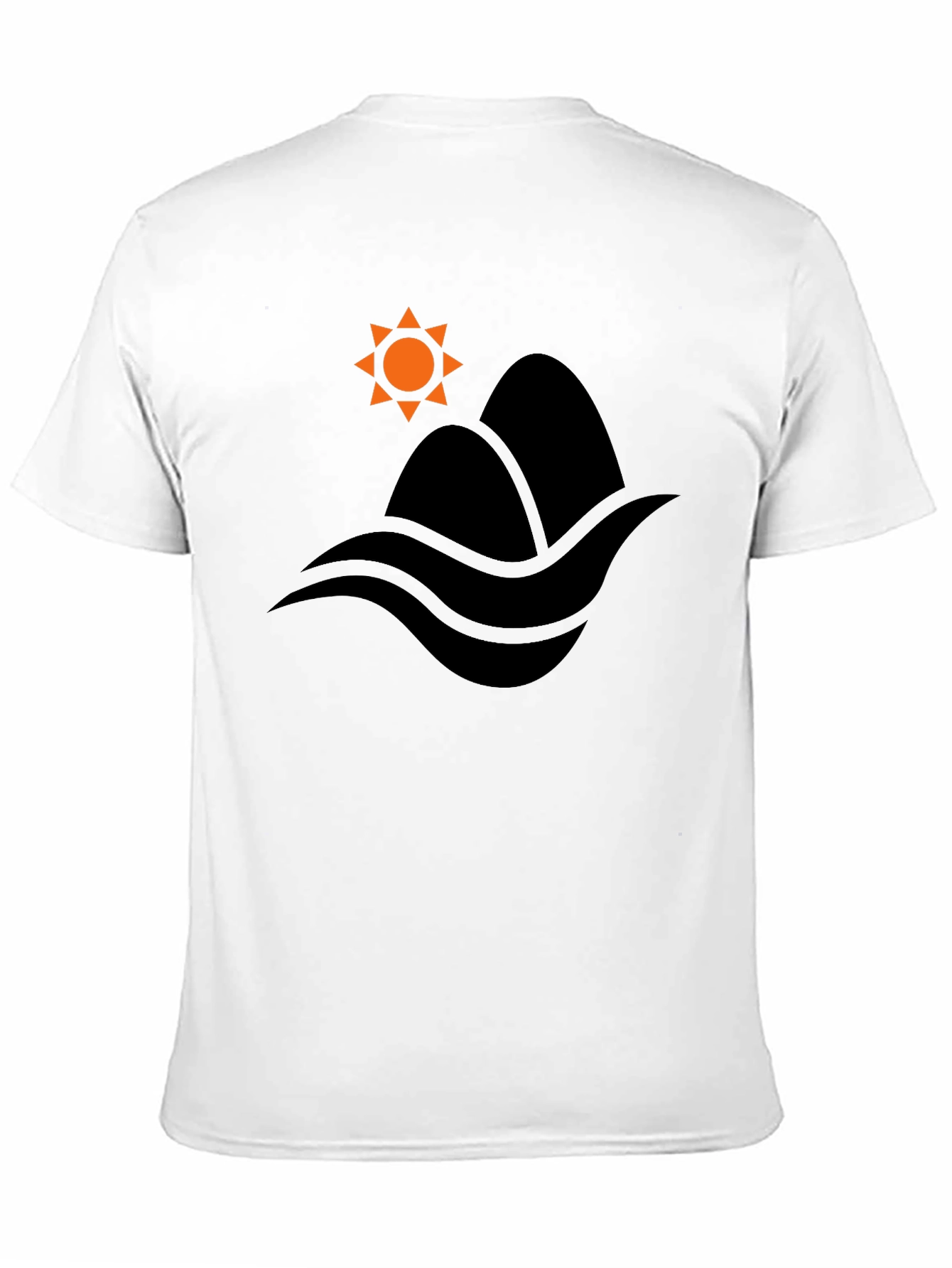 Mountain & Waves Graphic Black T-Shirt