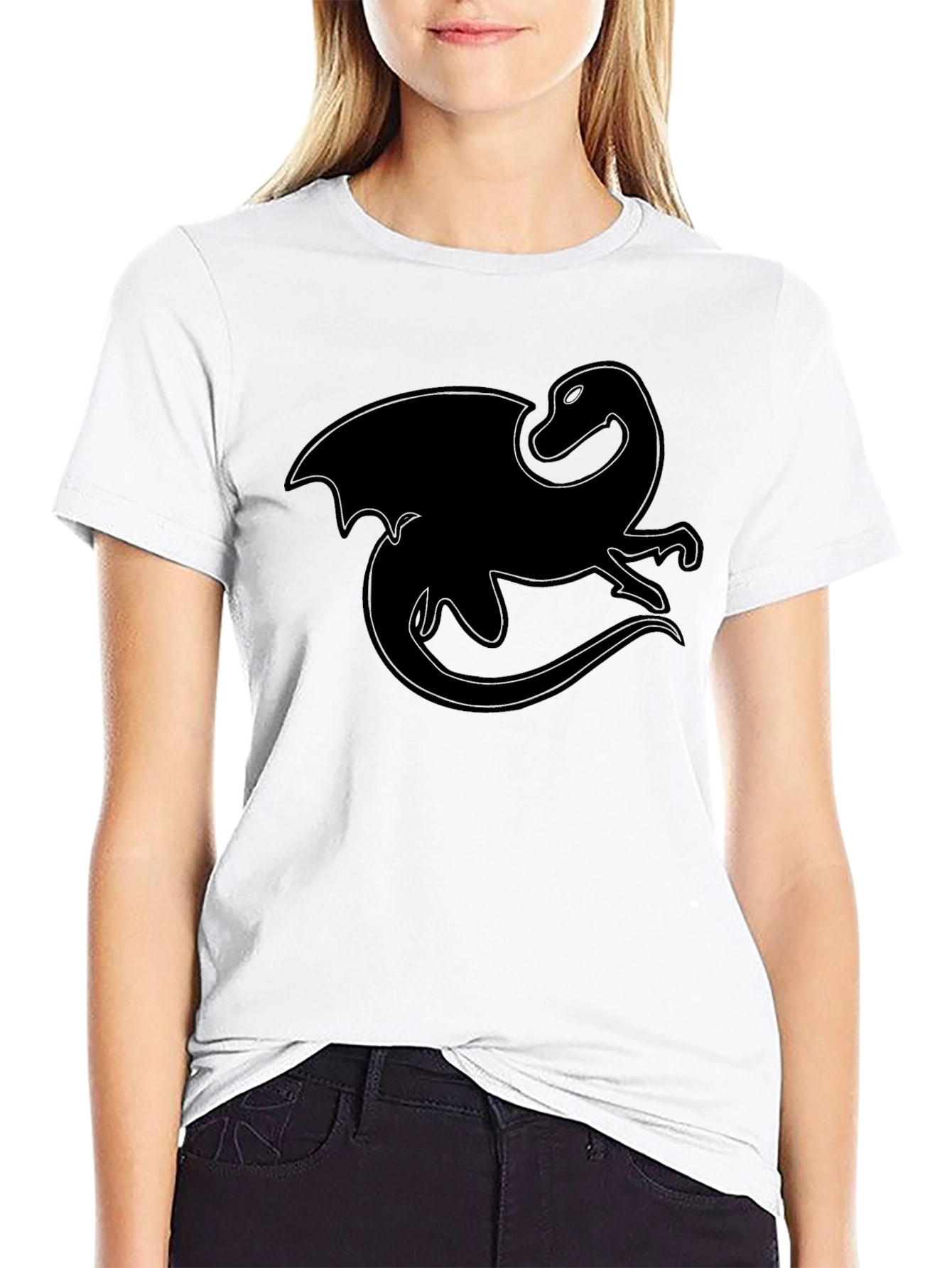 Dragon Outline Black T-Shirt