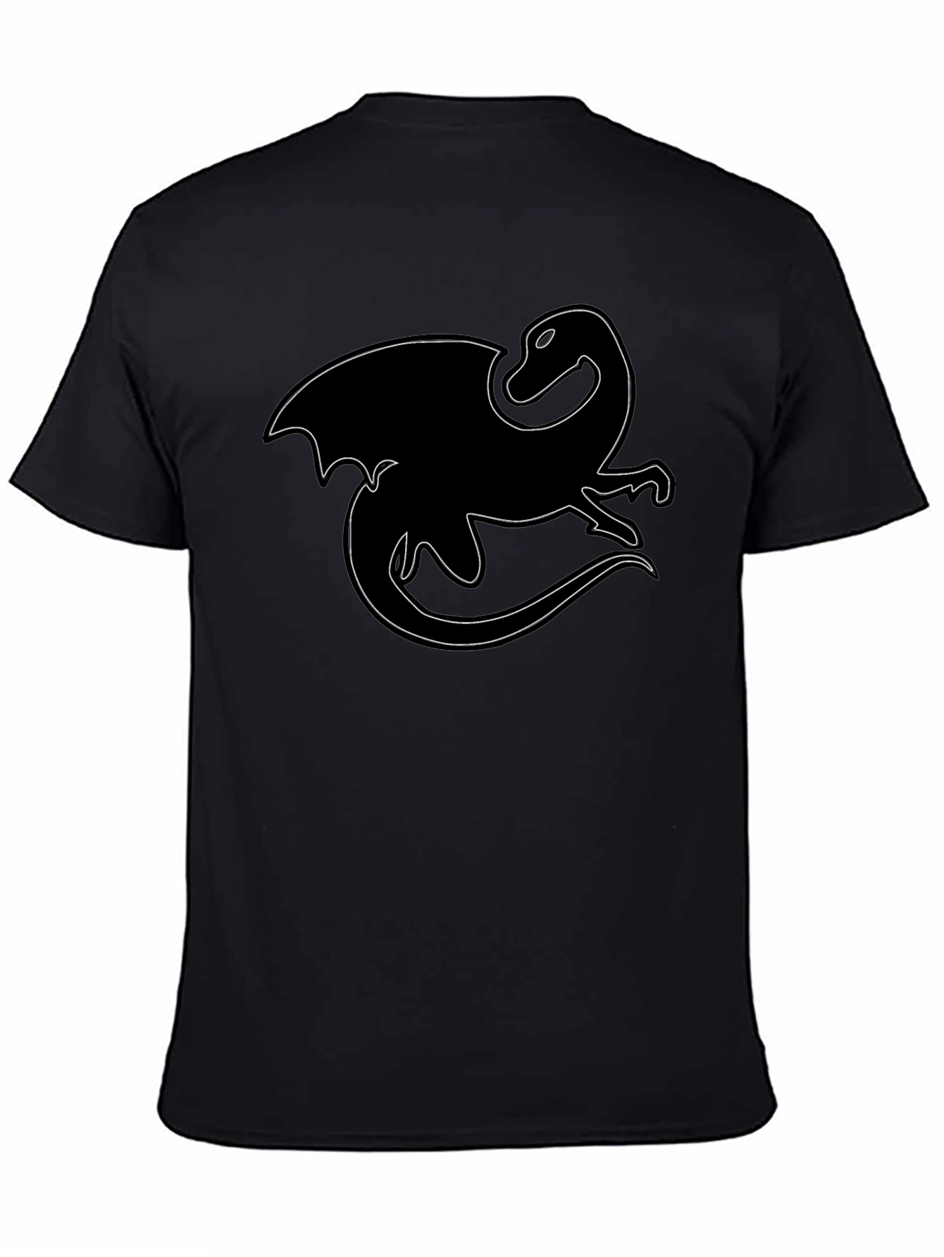 Dragon Outline Black T-Shirt