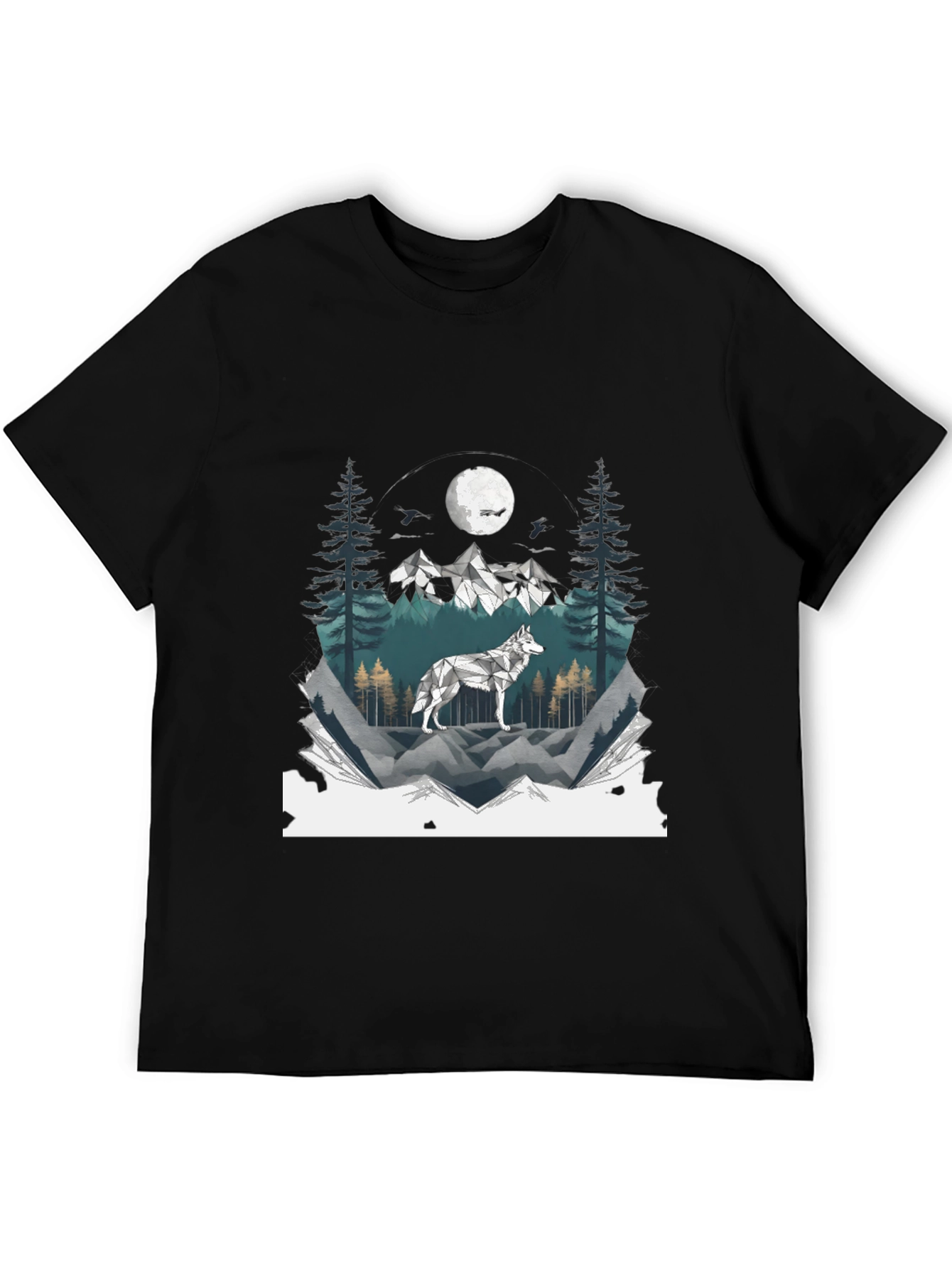 Wolf Mountainscape Graphic Tee