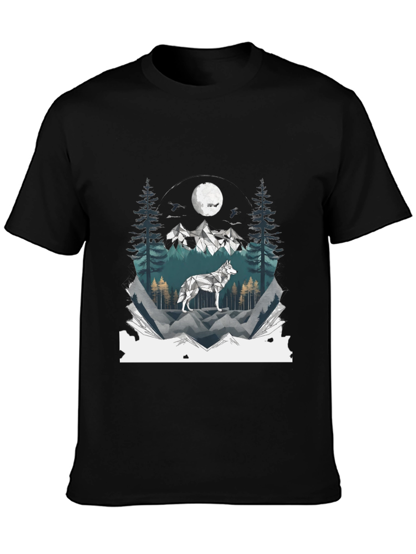 Wolf Mountainscape Graphic Tee