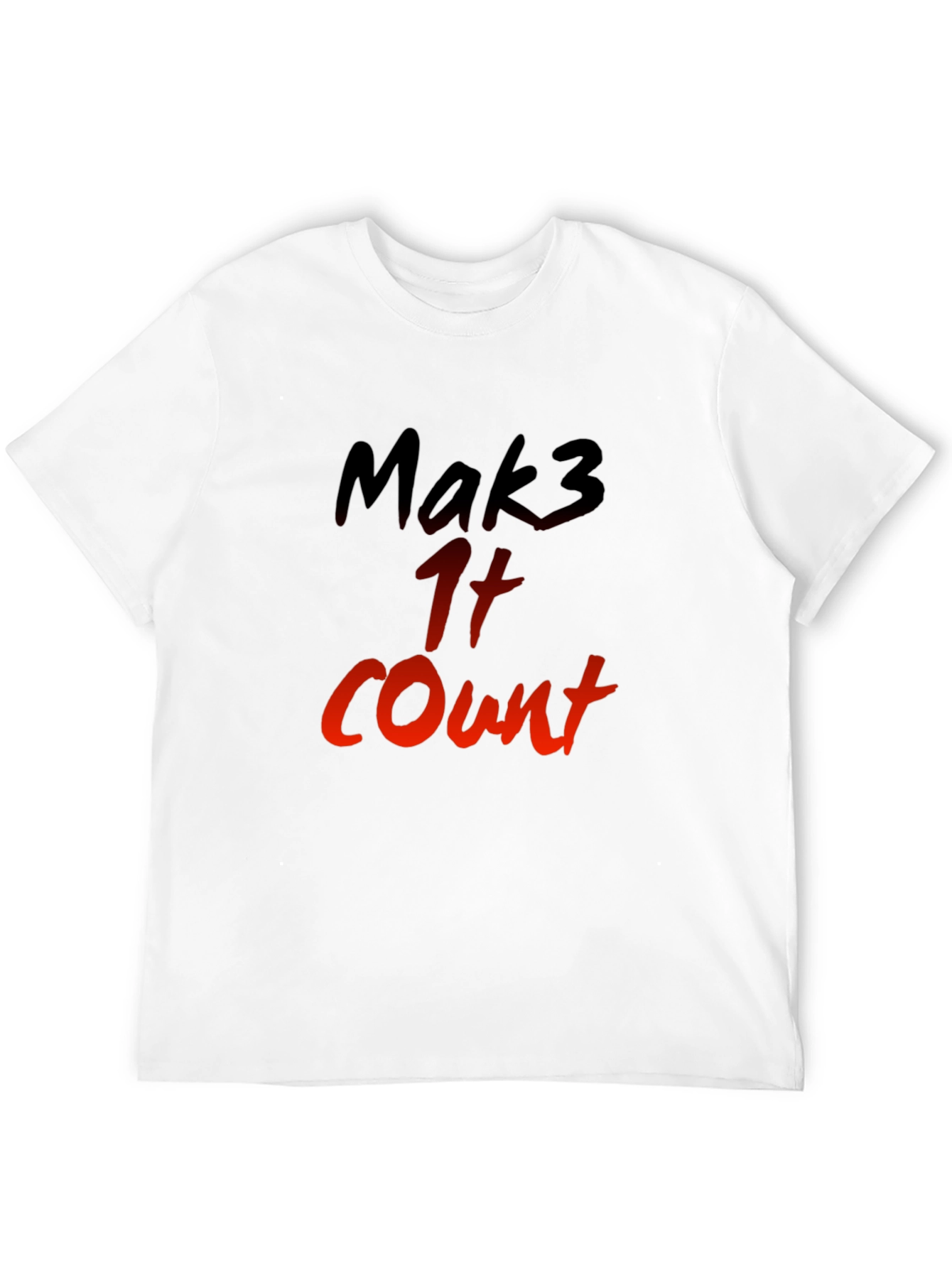 Mak3 It Count Graphic T-Shirt - Black