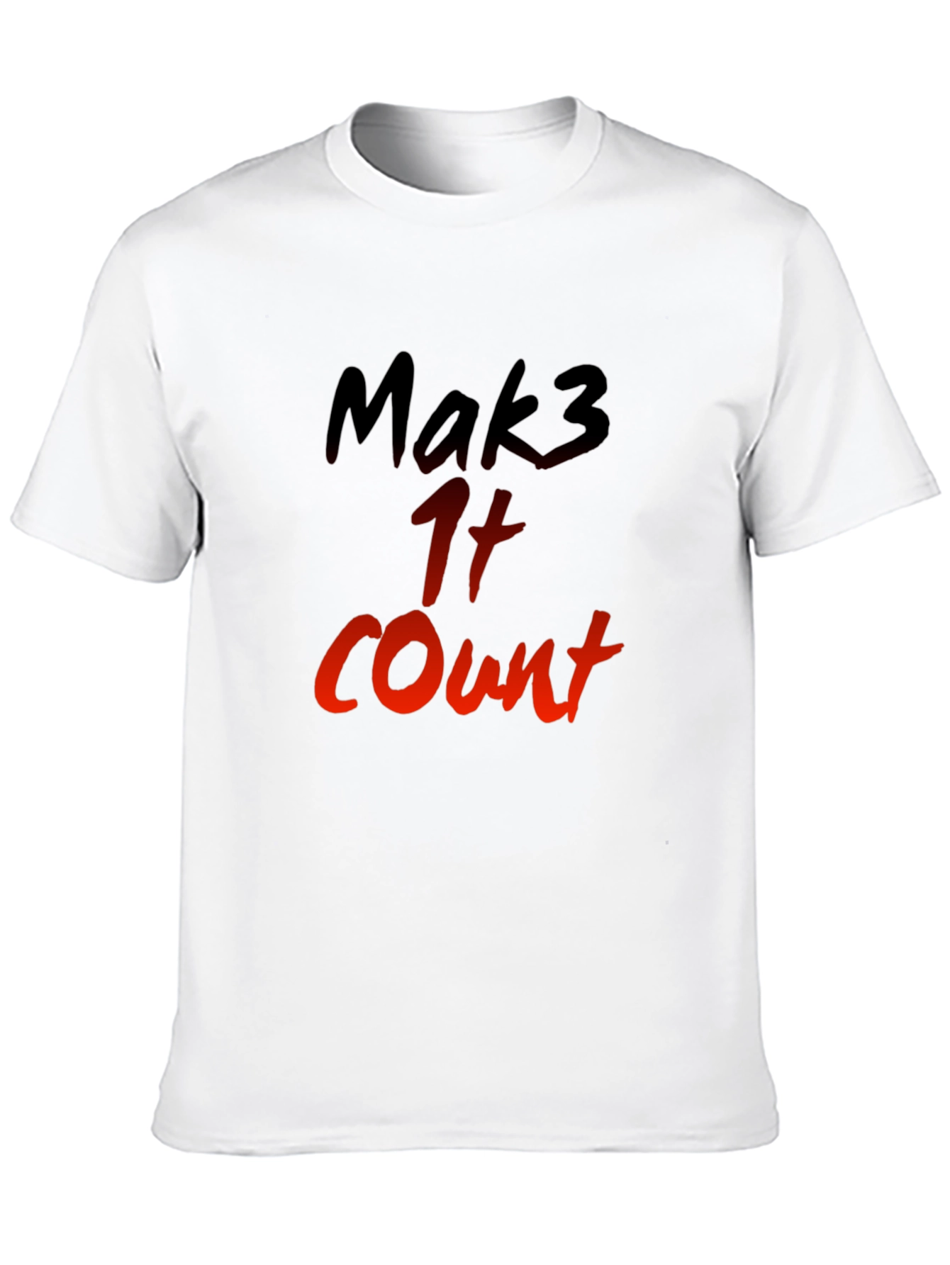 Mak3 It Count Graphic T-Shirt - Black