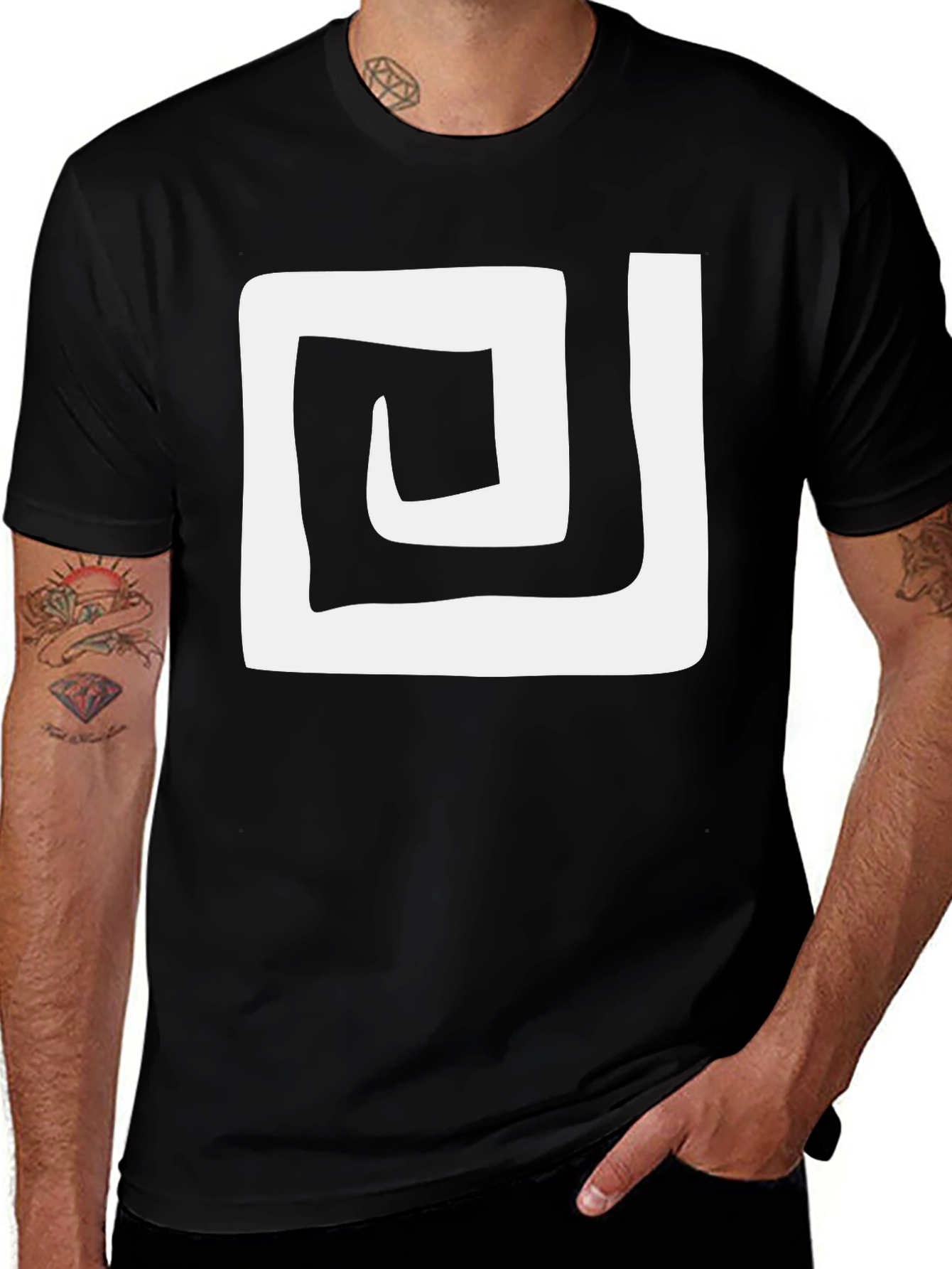 Spiral Graphic Tee - Modern Design Casual Comfort