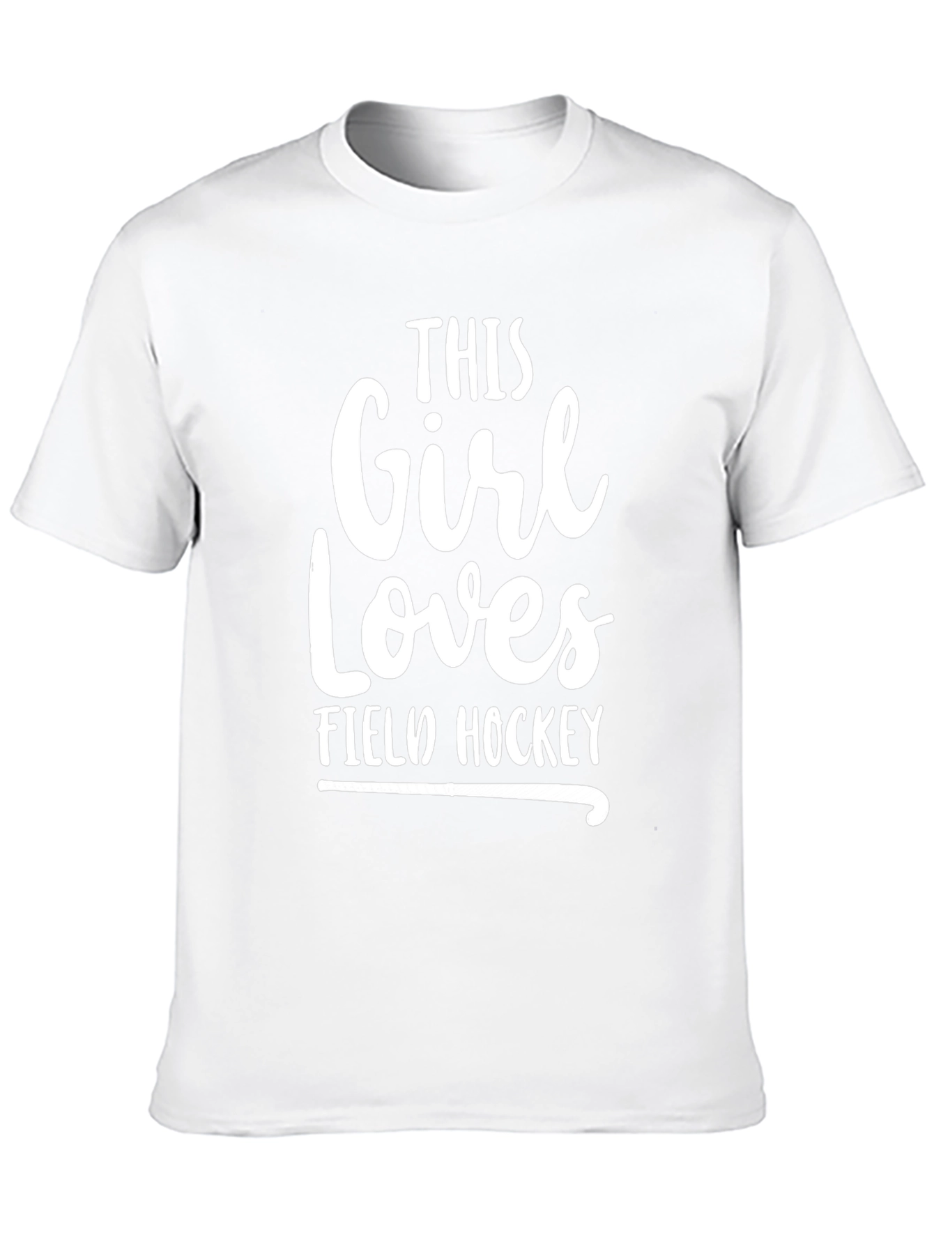 This Girl Loves Field Hockey T-Shirt Black Cotton