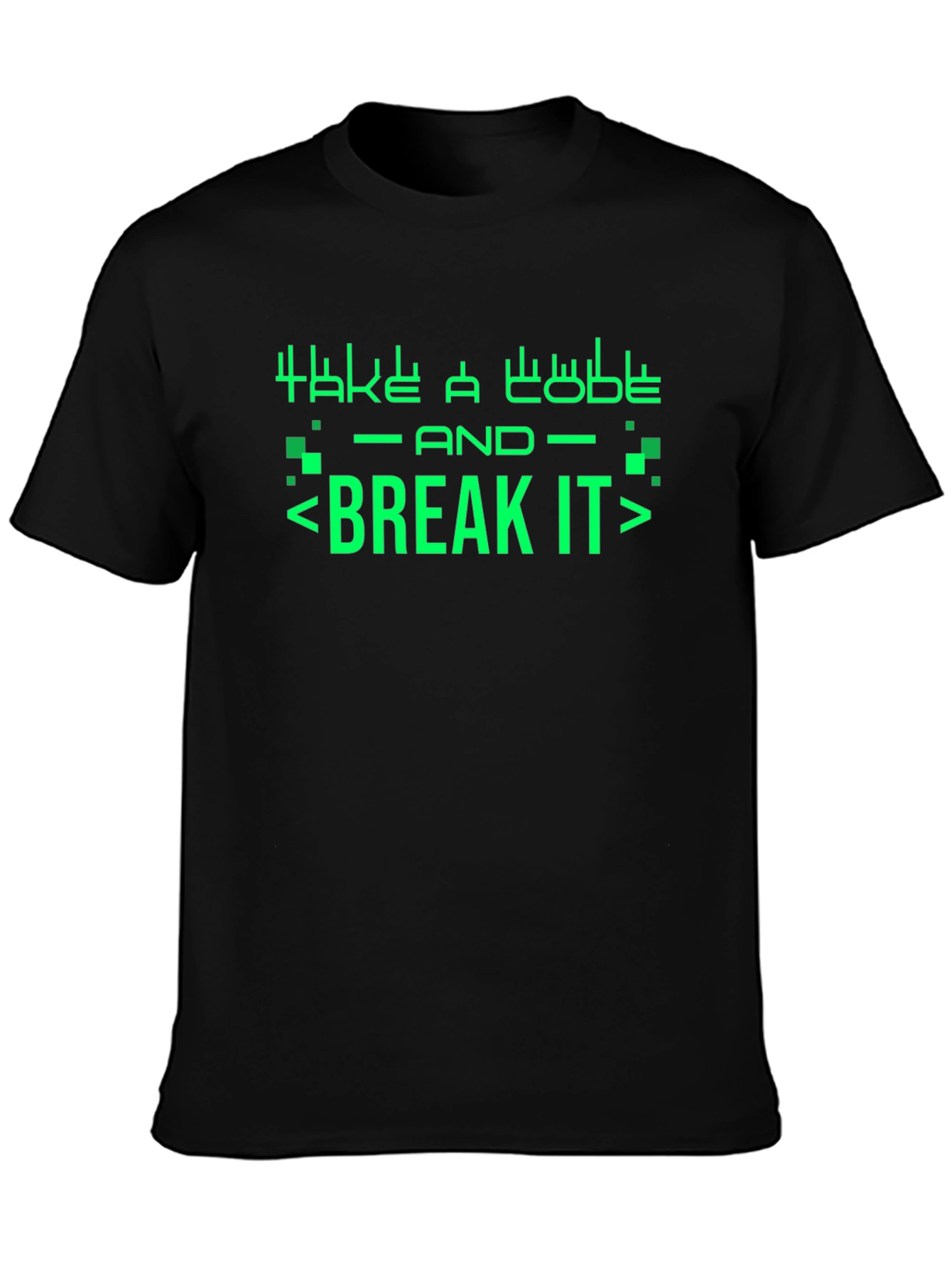 Take A Code And Break It Black T-Shirt