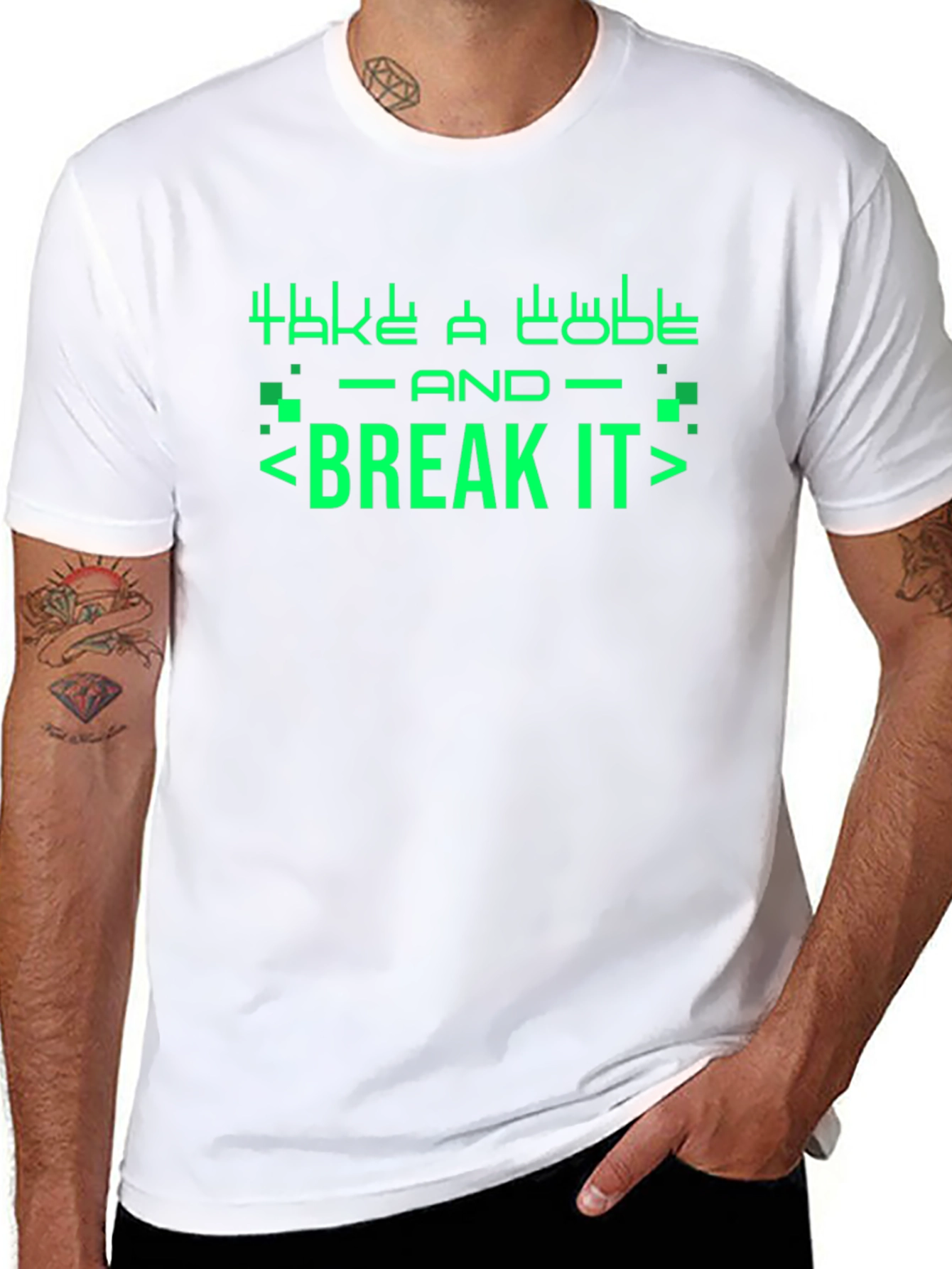 Take A Code And Break It Black T-Shirt