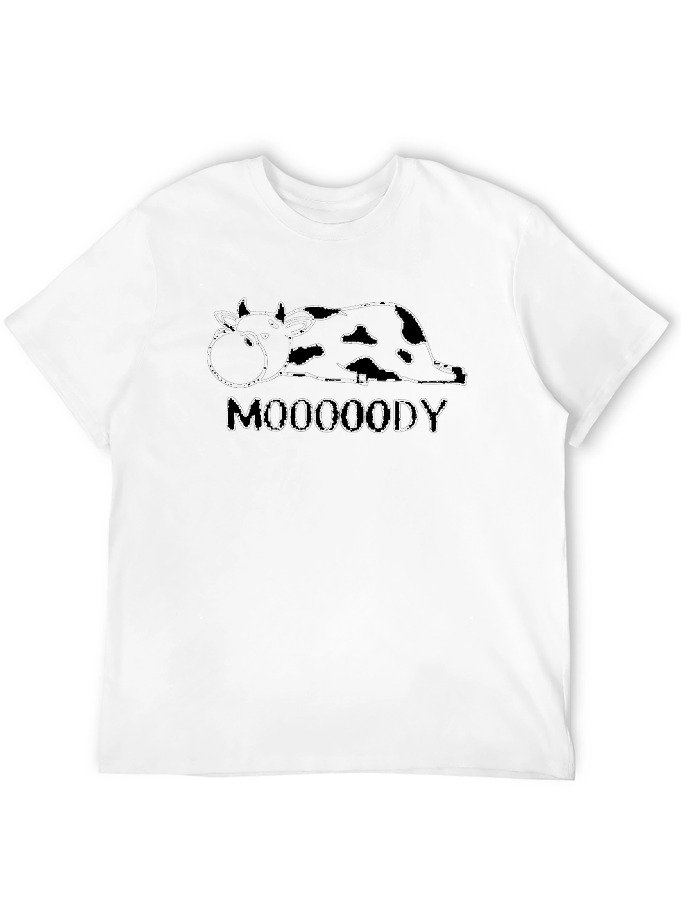Moooooody Cow Graphic T-Shirt - Comfy Black Tee