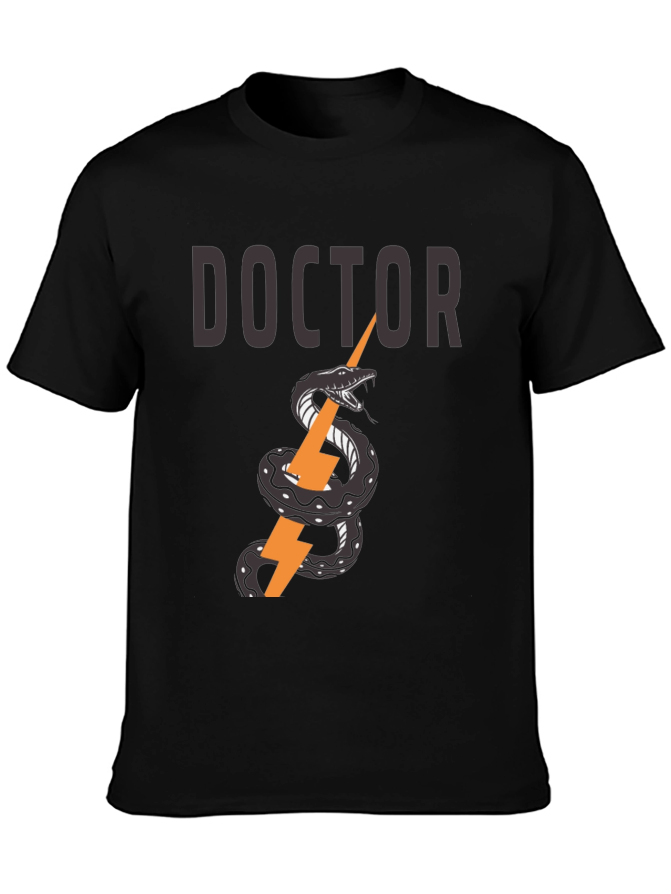 Doctor Snake & Lightning Bolt Graphic T-Shirt