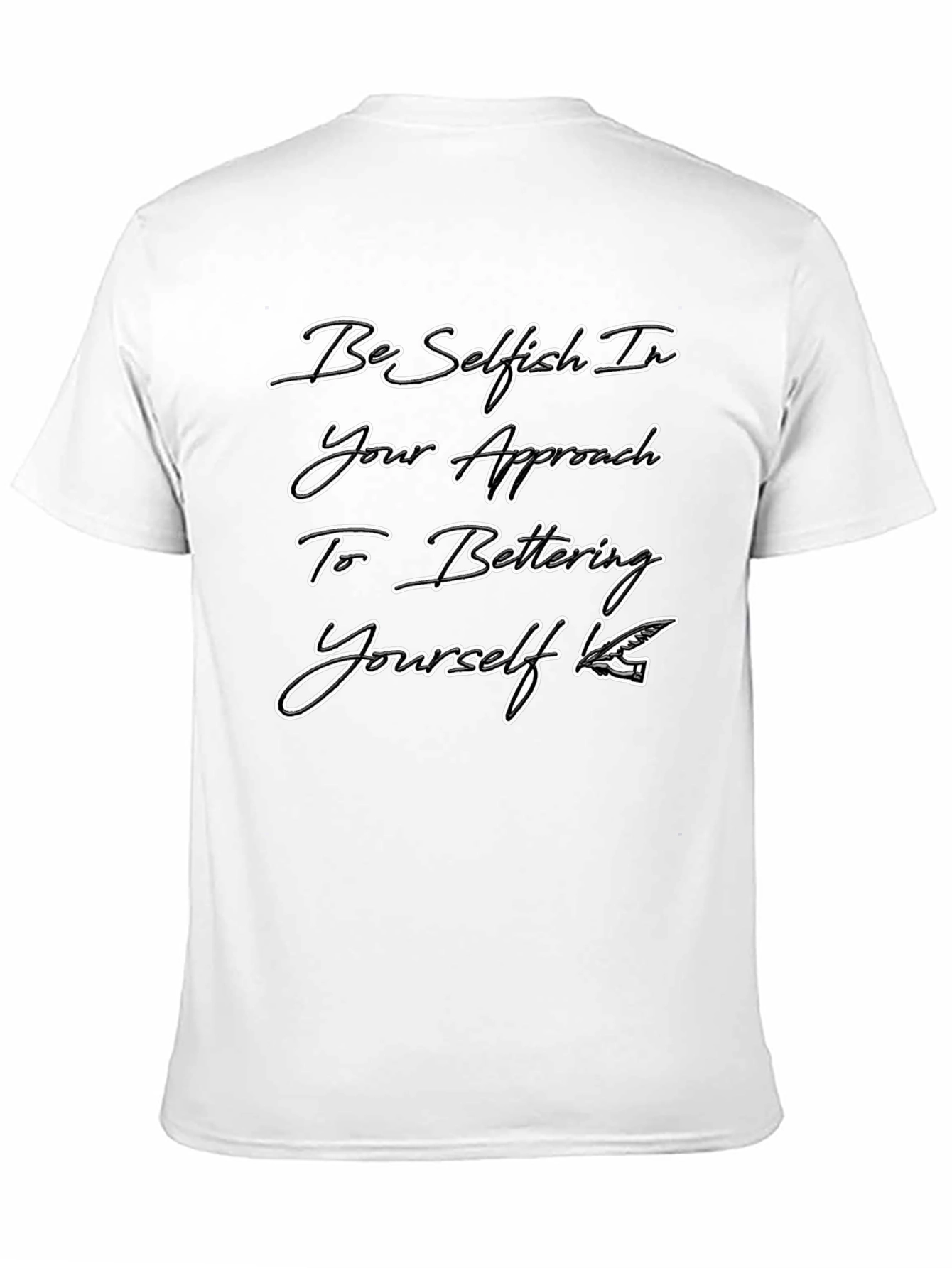 Selfish Approach Black Graphic Tee Shirt