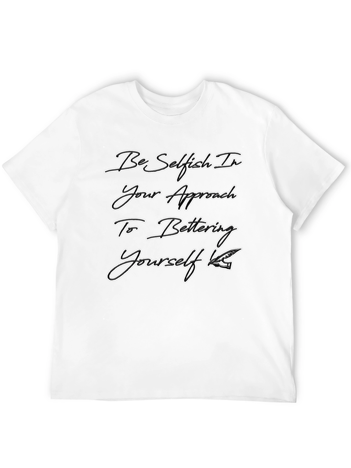 Selfish Approach Black Graphic Tee Shirt