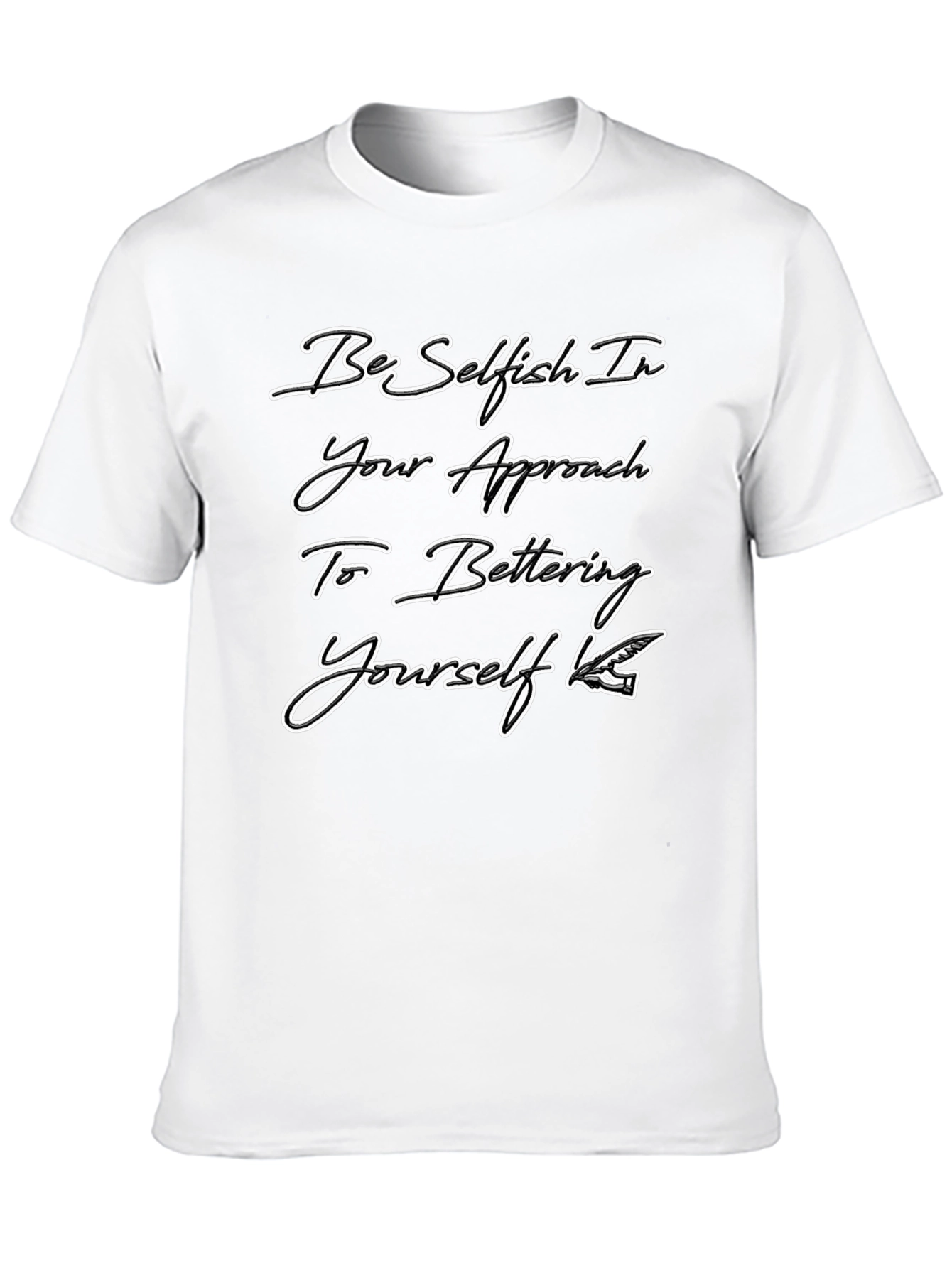 Selfish Approach Black Graphic Tee Shirt
