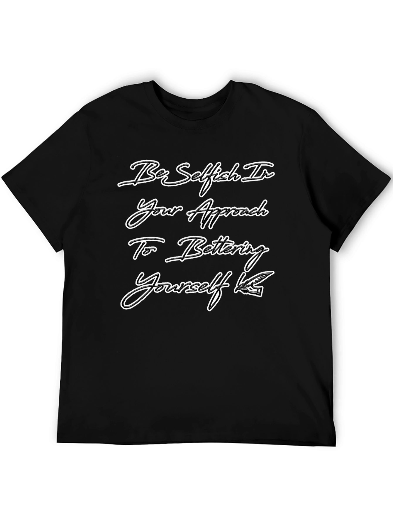 Selfish Approach Black Graphic Tee Shirt