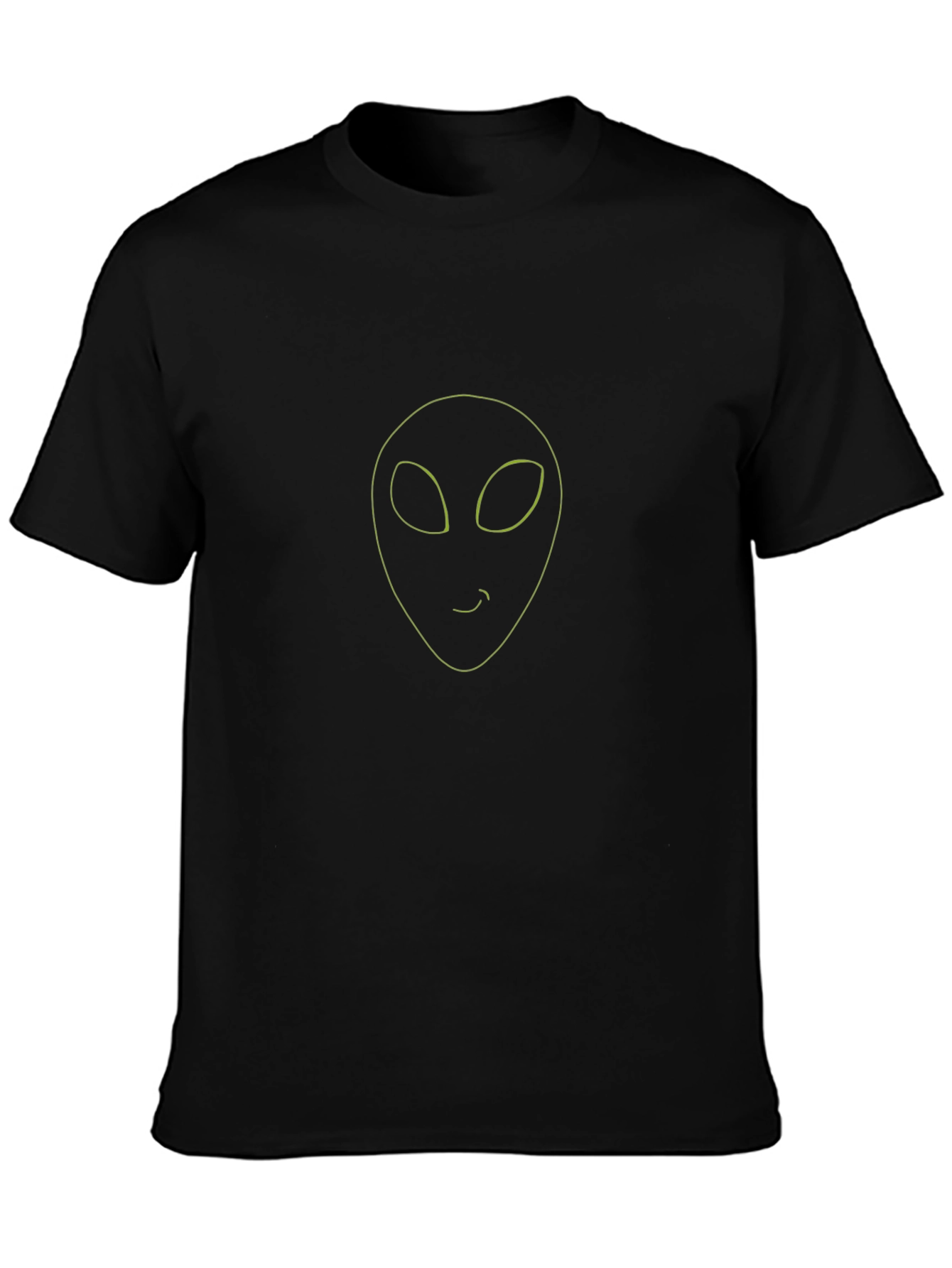 Alien Outline Black T-Shirt