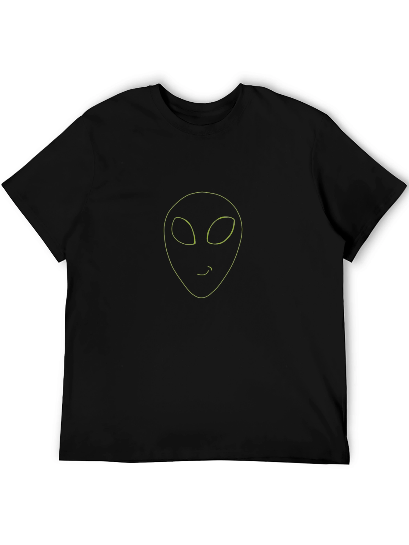 Alien Outline Black T-Shirt