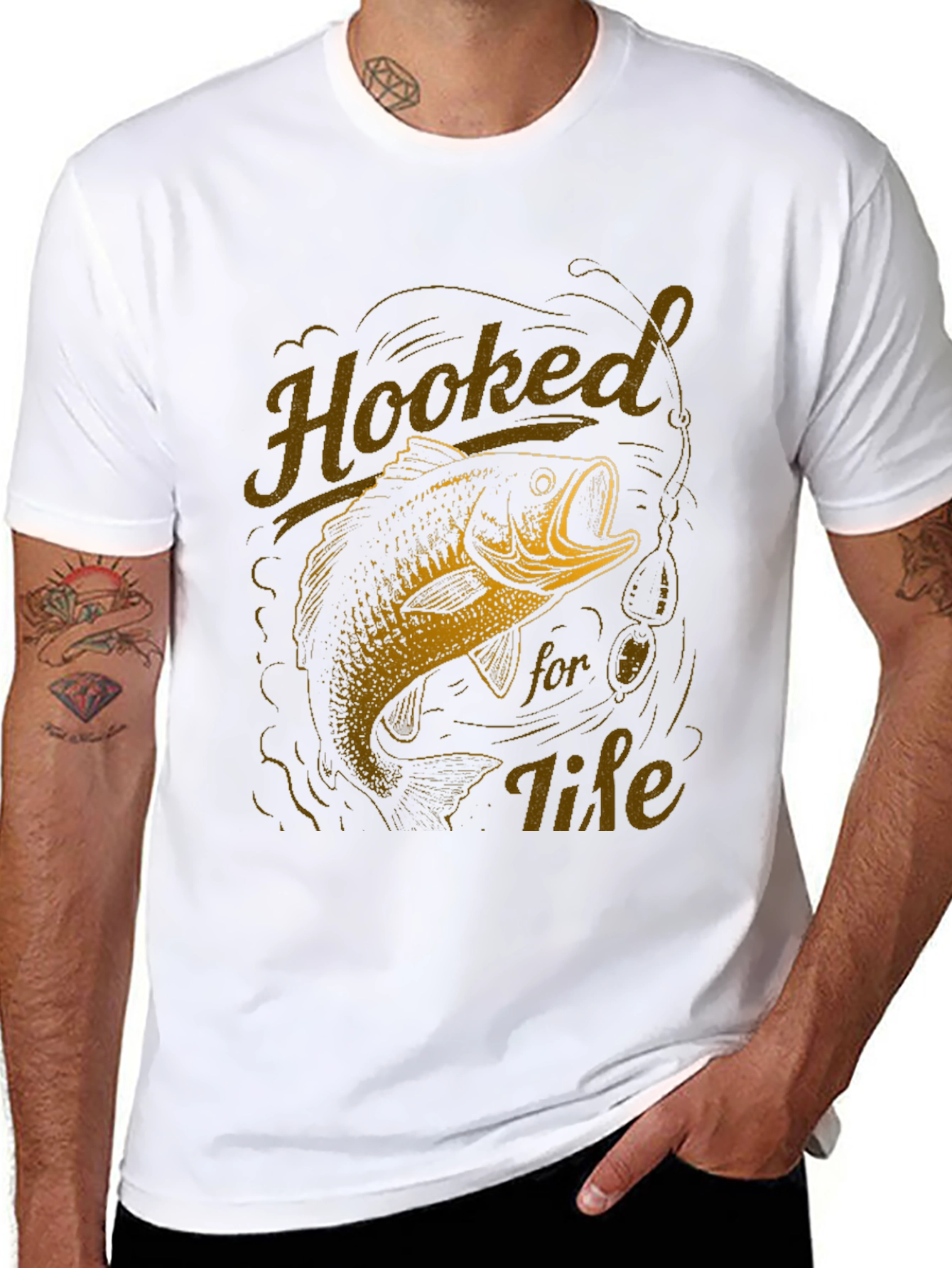 Hooked for Life Fishing T-Shirt