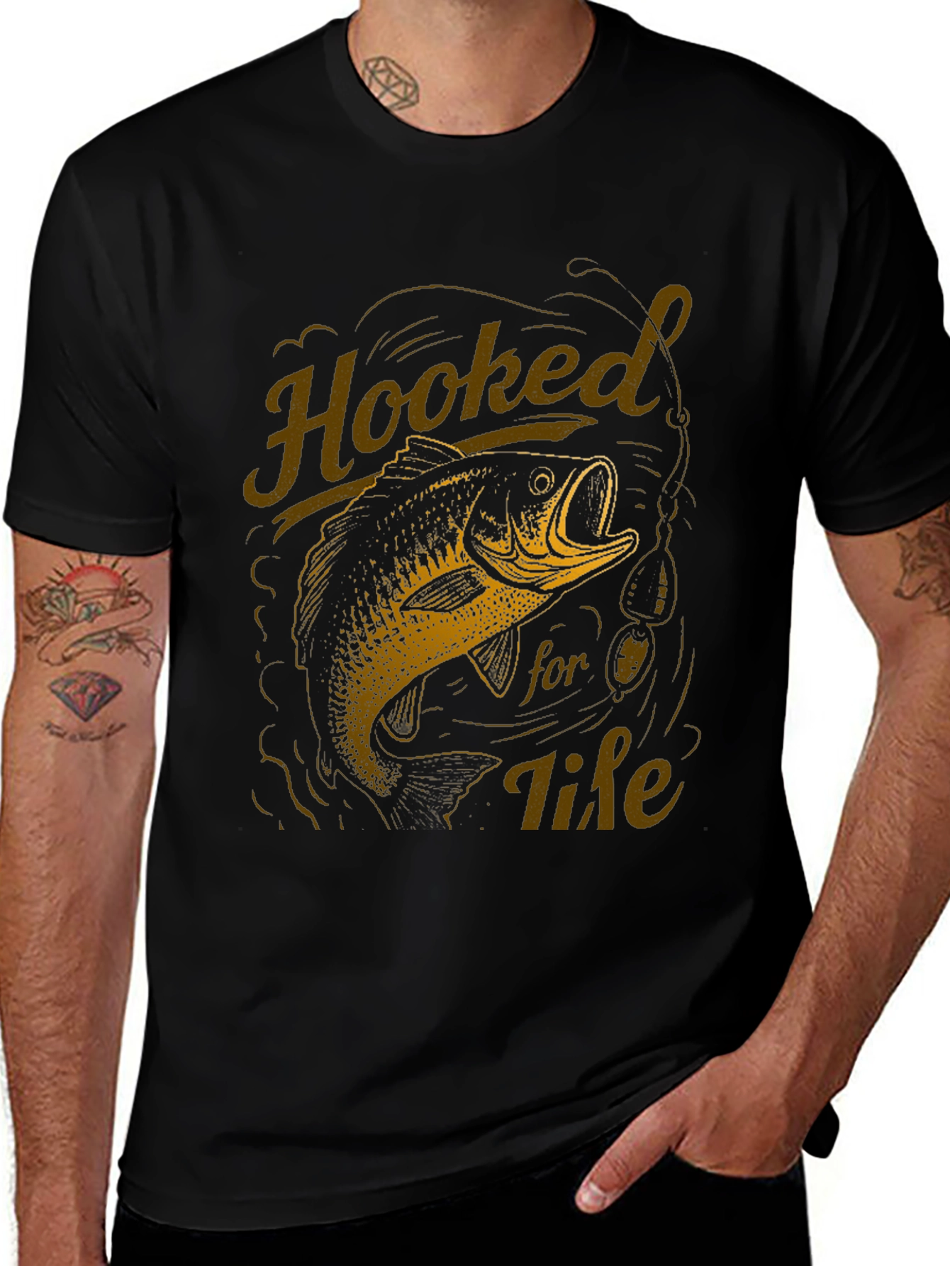 Hooked for Life Fishing T-Shirt