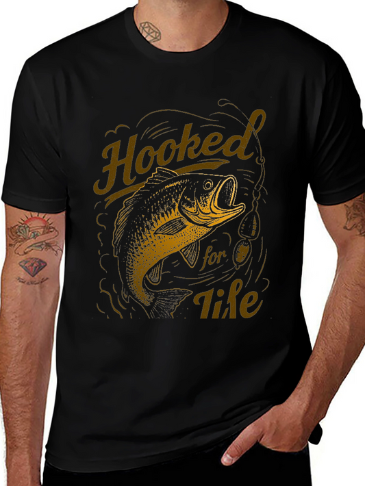 Hooked for Life Fishing T-Shirt