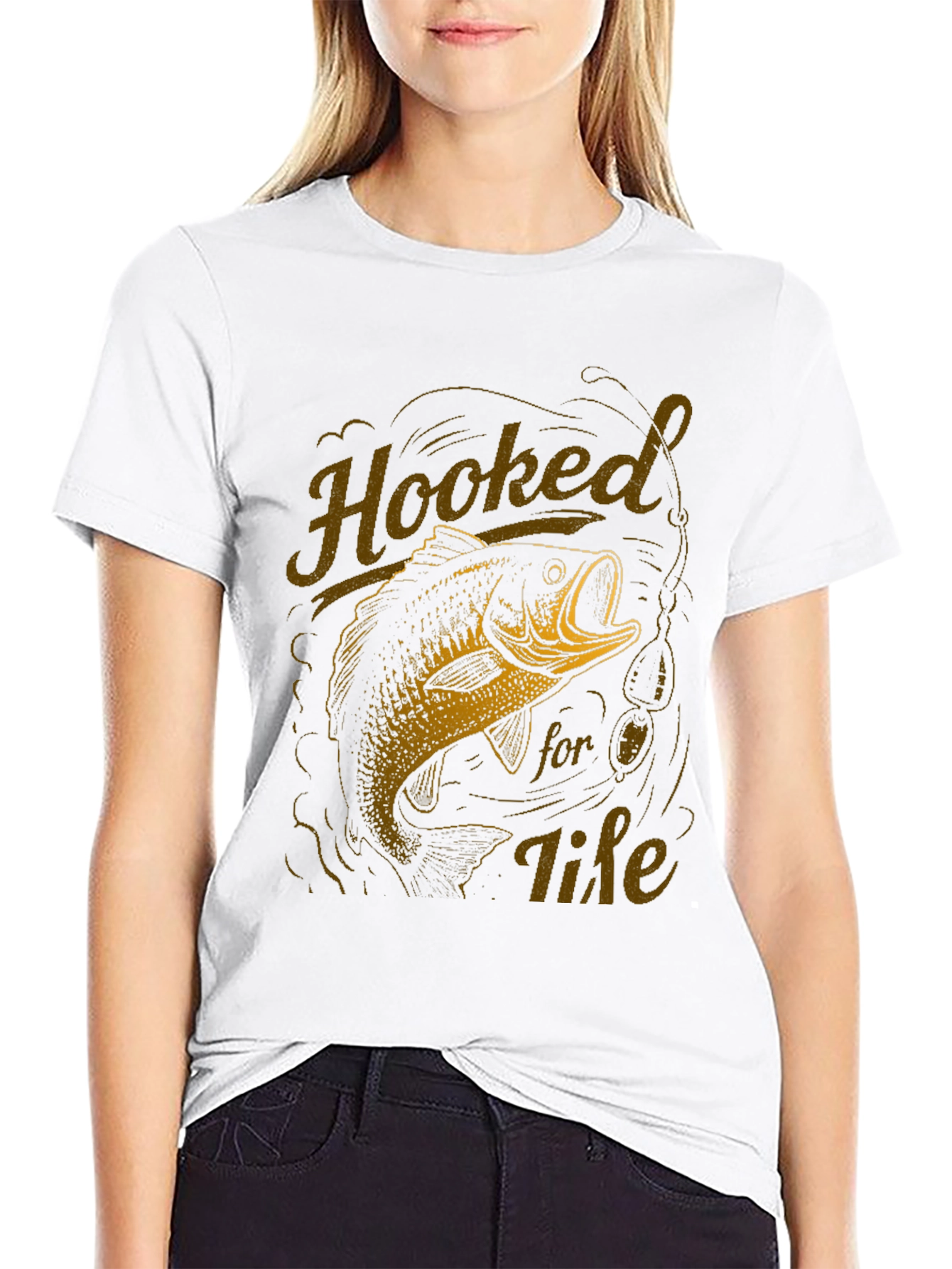 Hooked for Life Fishing T-Shirt