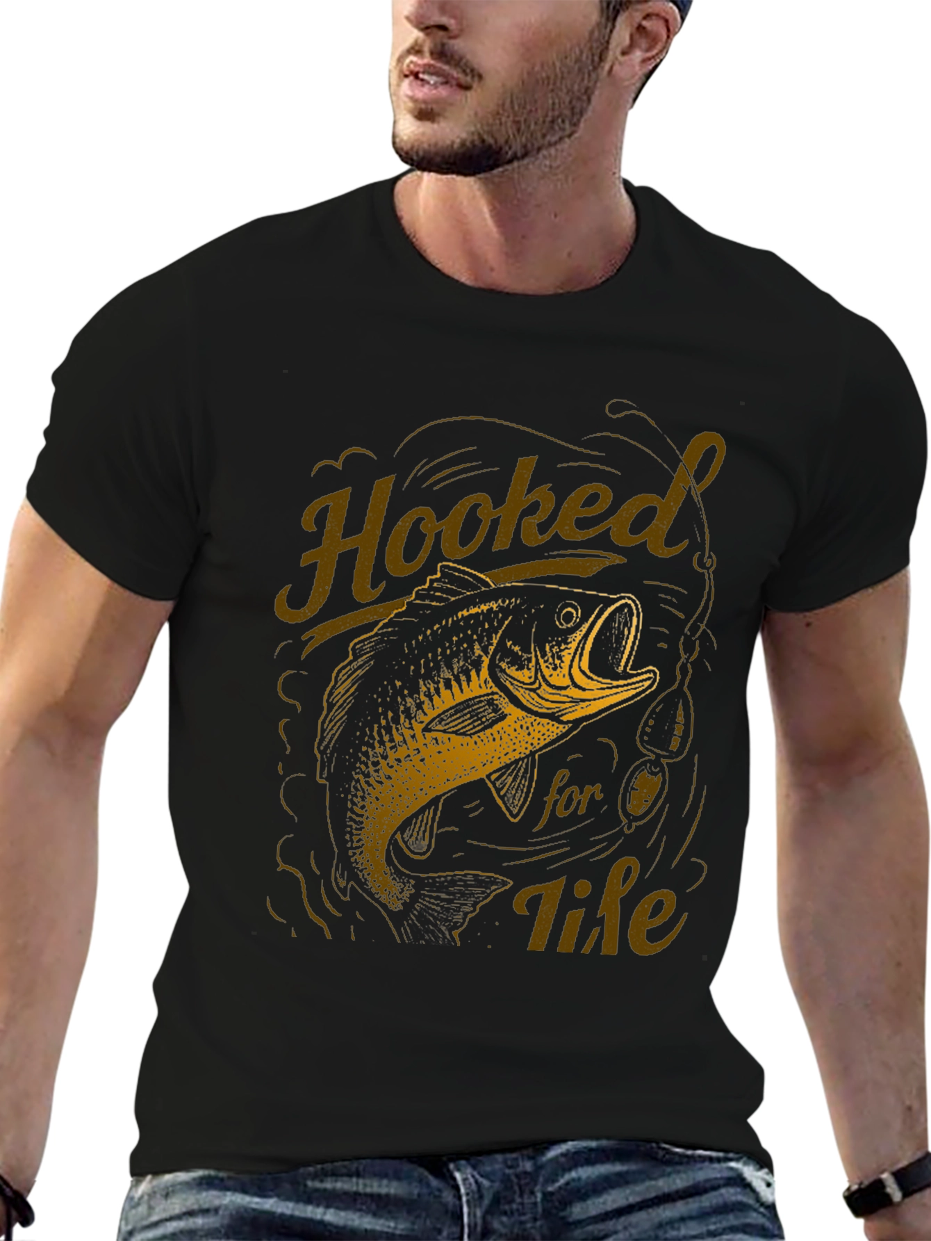 Hooked for Life Fishing T-Shirt