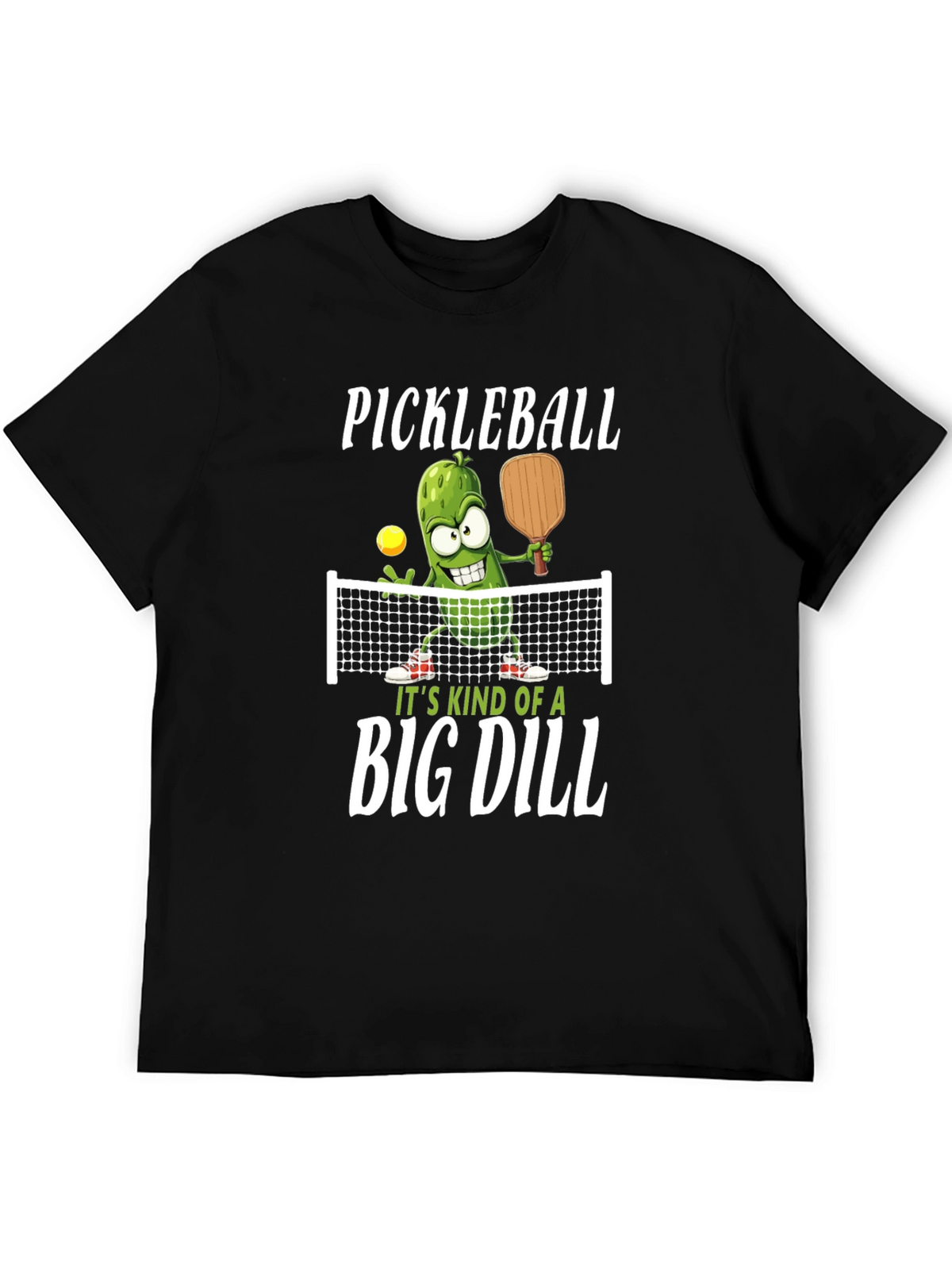 Pickleball Graphic Tee: Big Dill Humor T-Shirt