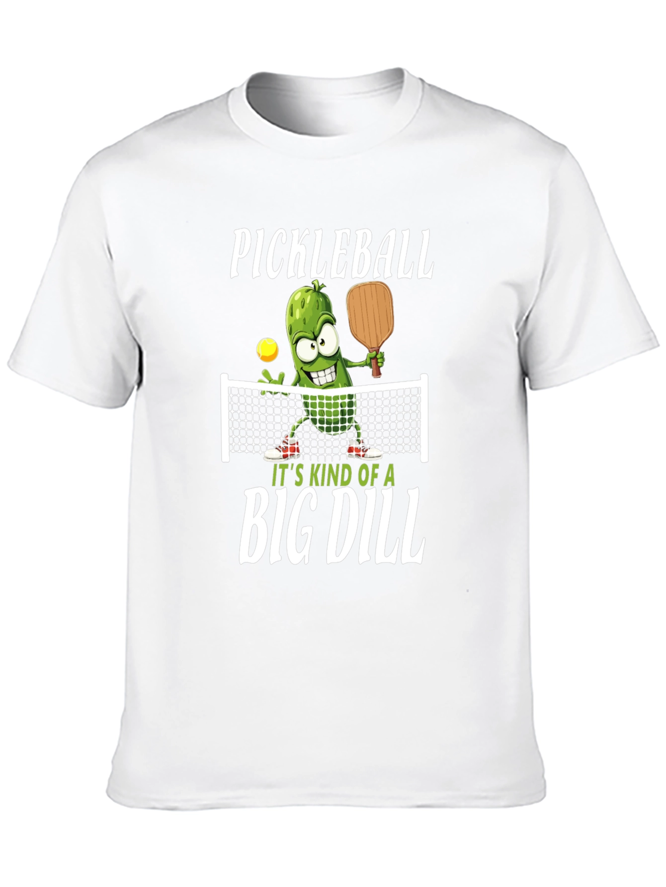 Pickleball Graphic Tee: Big Dill Humor T-Shirt