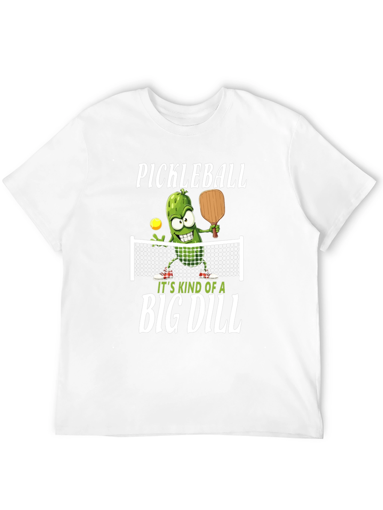Pickleball Graphic Tee: Big Dill Humor T-Shirt