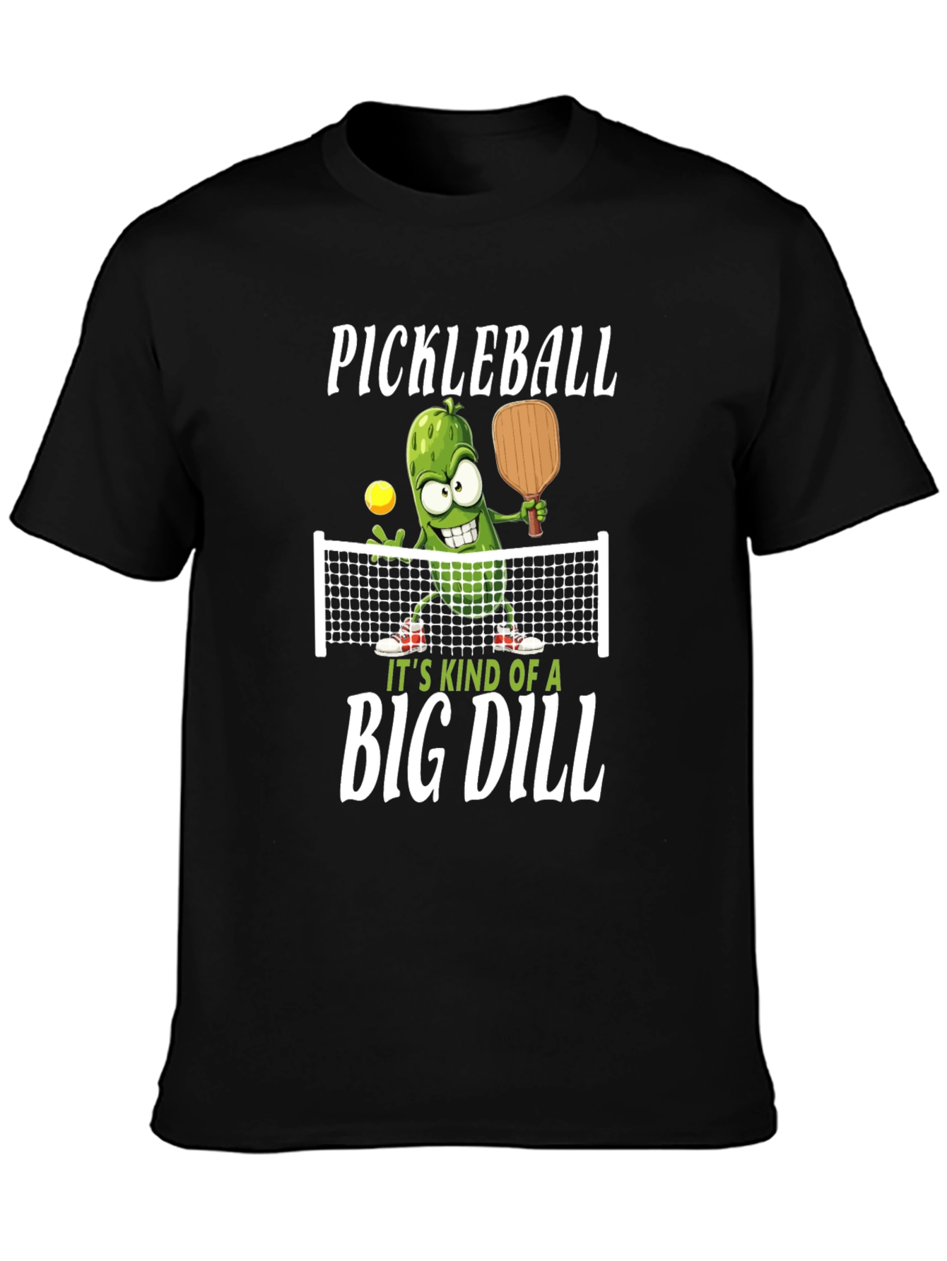 Pickleball Graphic Tee: Big Dill Humor T-Shirt