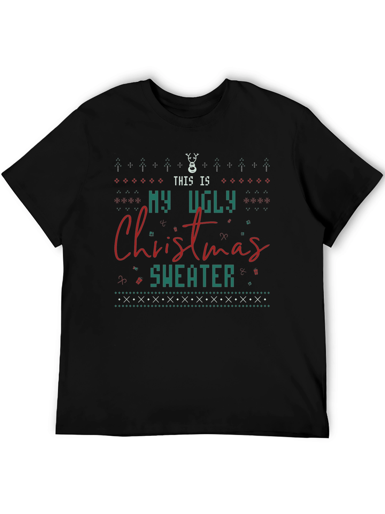 Ugly Christmas Sweater T-Shirt - Holiday Apparel