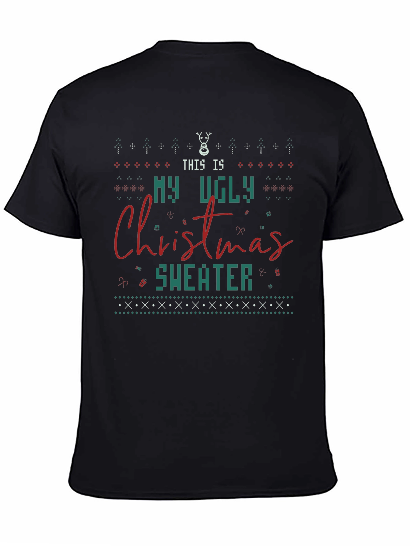 Ugly Christmas Sweater T-Shirt - Holiday Apparel