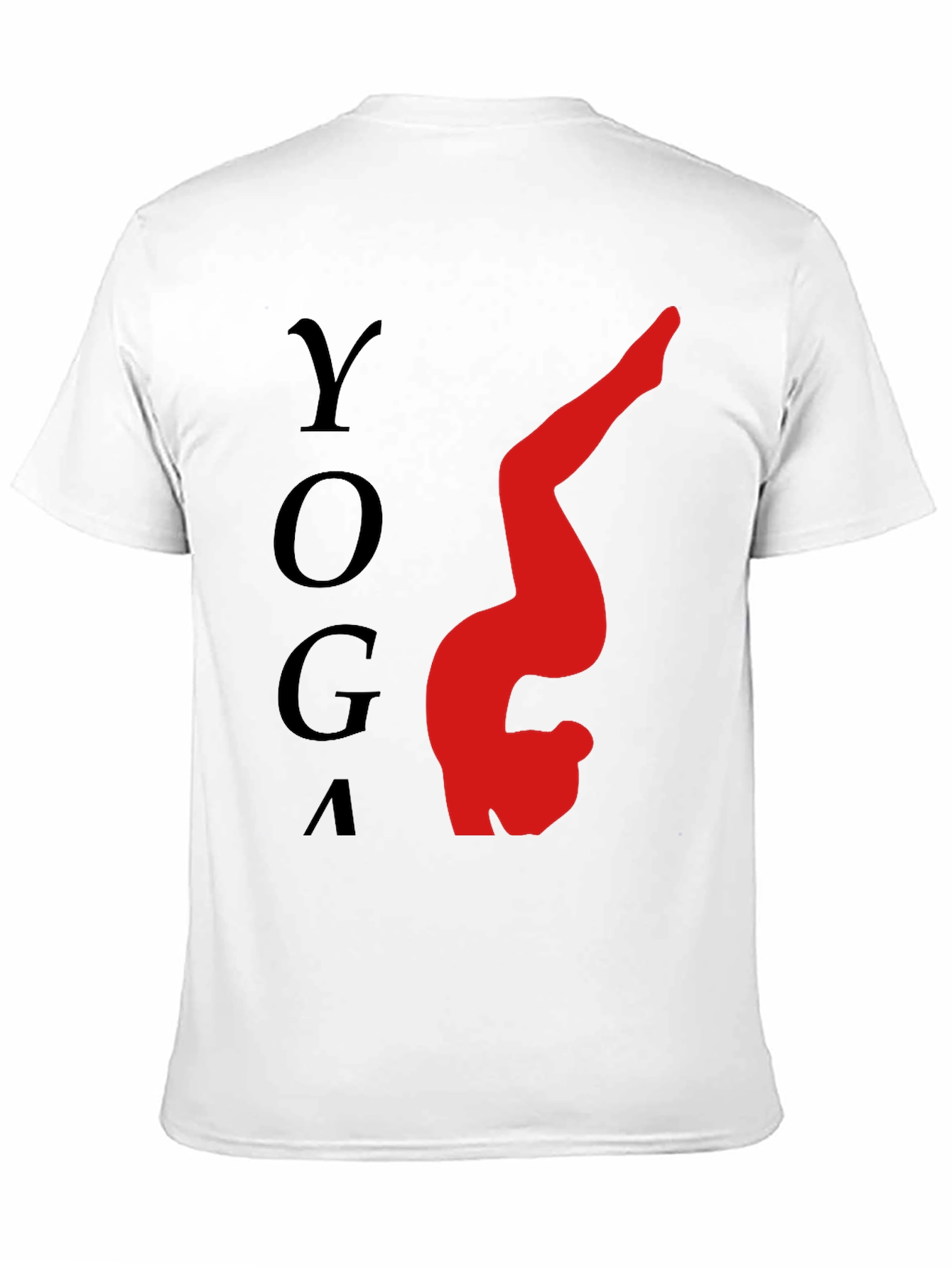 Yoga Pose Graphic Tee - Relaxed Fit Black T-Shirt