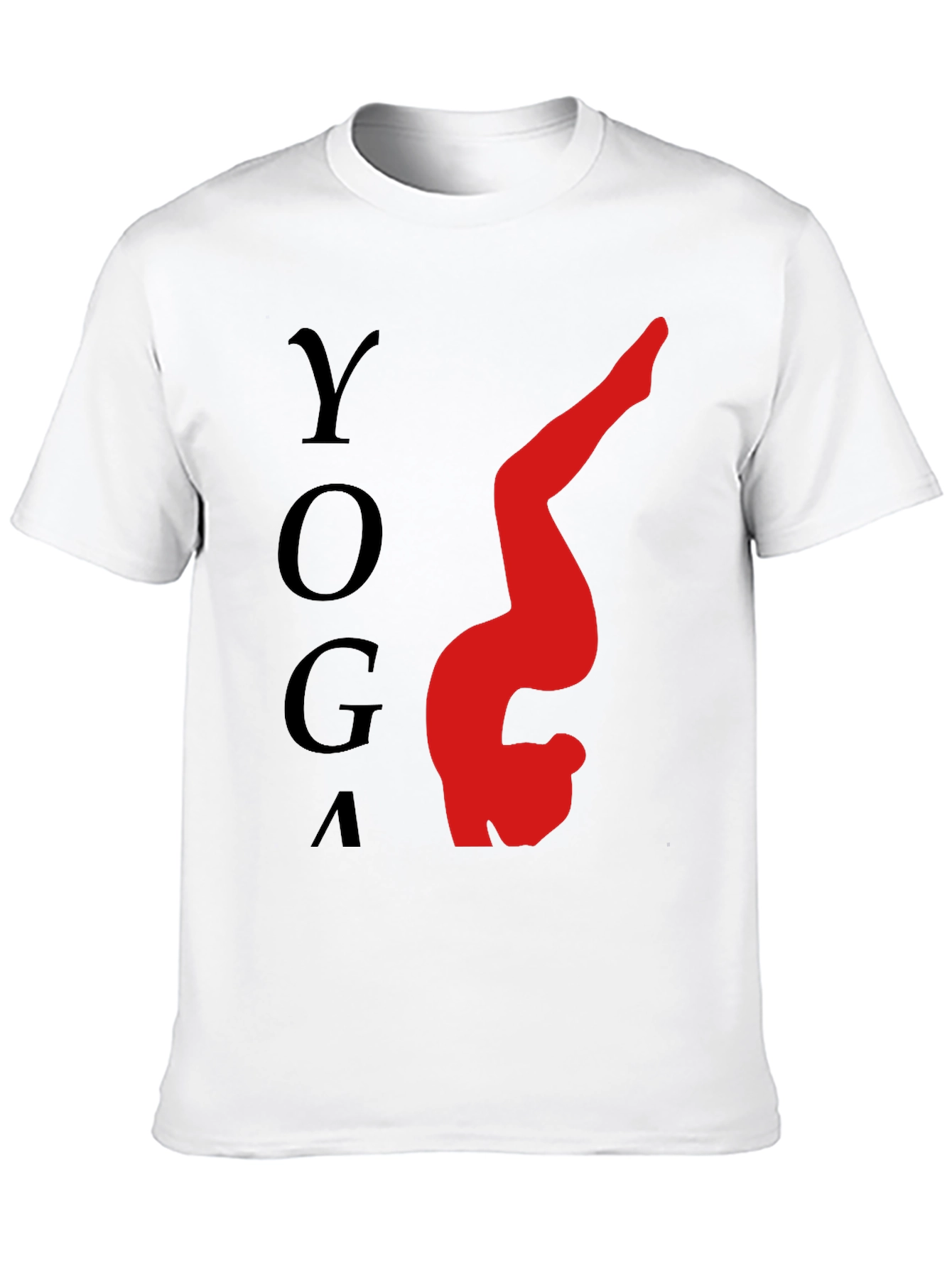 Yoga Pose Graphic Tee - Relaxed Fit Black T-Shirt