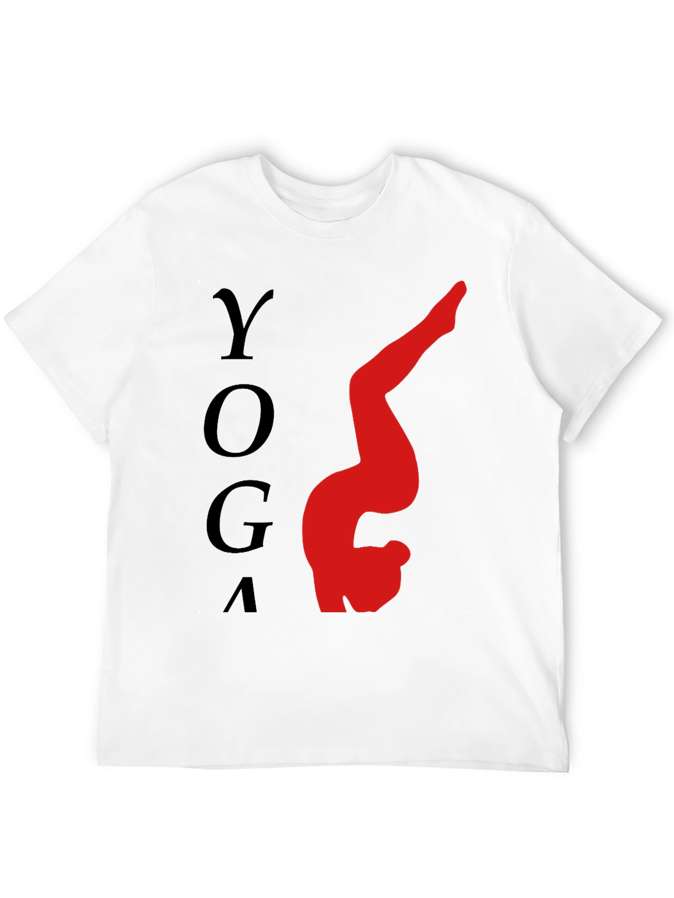 Yoga Pose Graphic Tee - Relaxed Fit Black T-Shirt