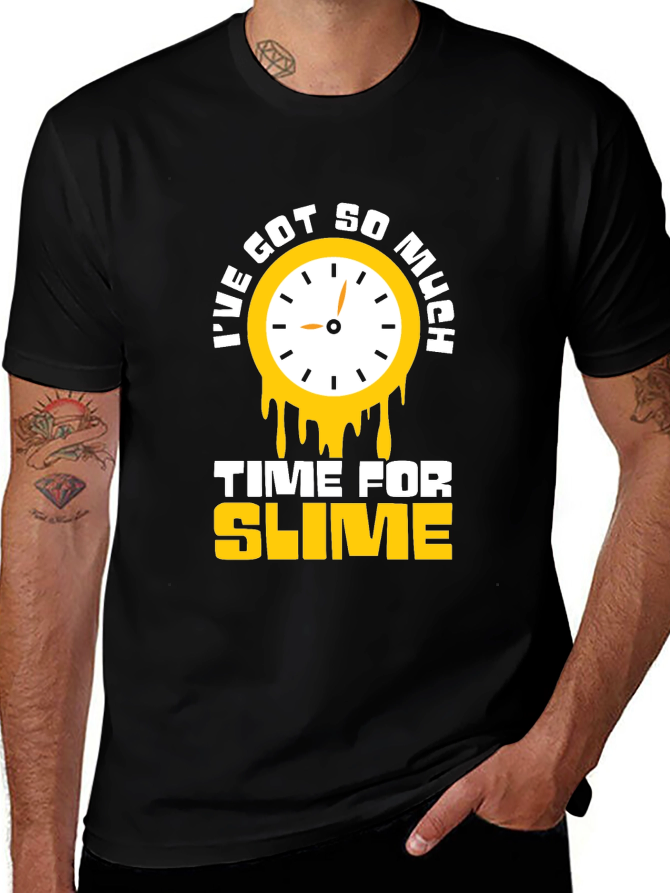 Time for Slime Black Graphic T-Shirt
